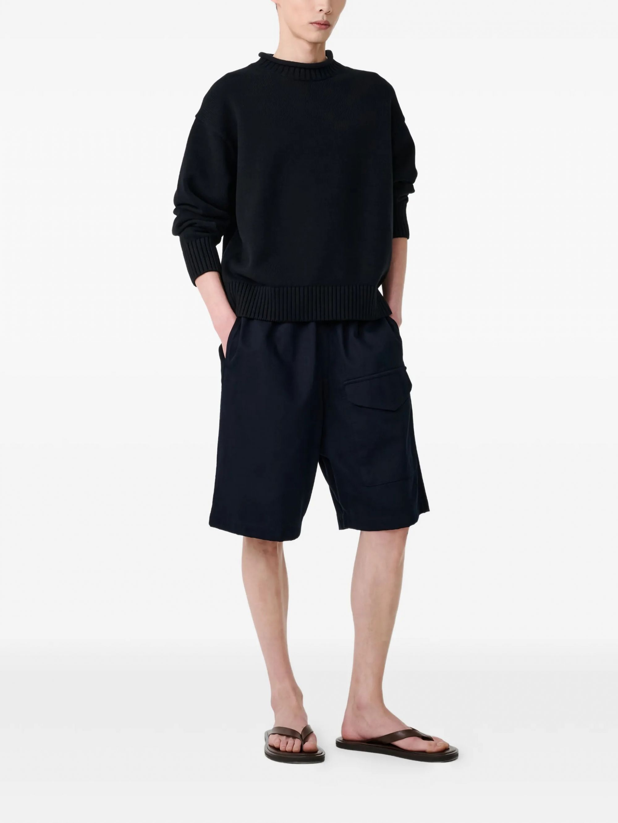 PATCH POCKET DRAWSTRING SHORT #INDIGO STUDIO NICHOLSON Shorts IKARIA SNM 1470