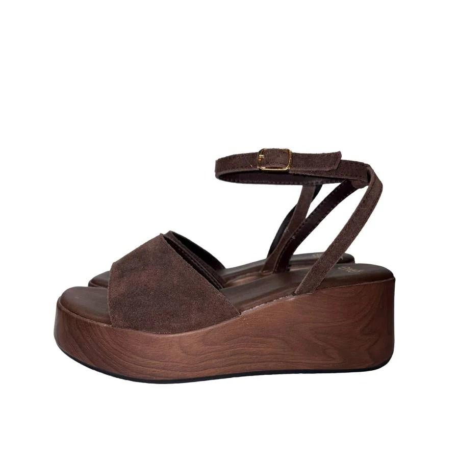 SANDALO #DK BROWN PONY EXE Scarpe LK-TM 1015