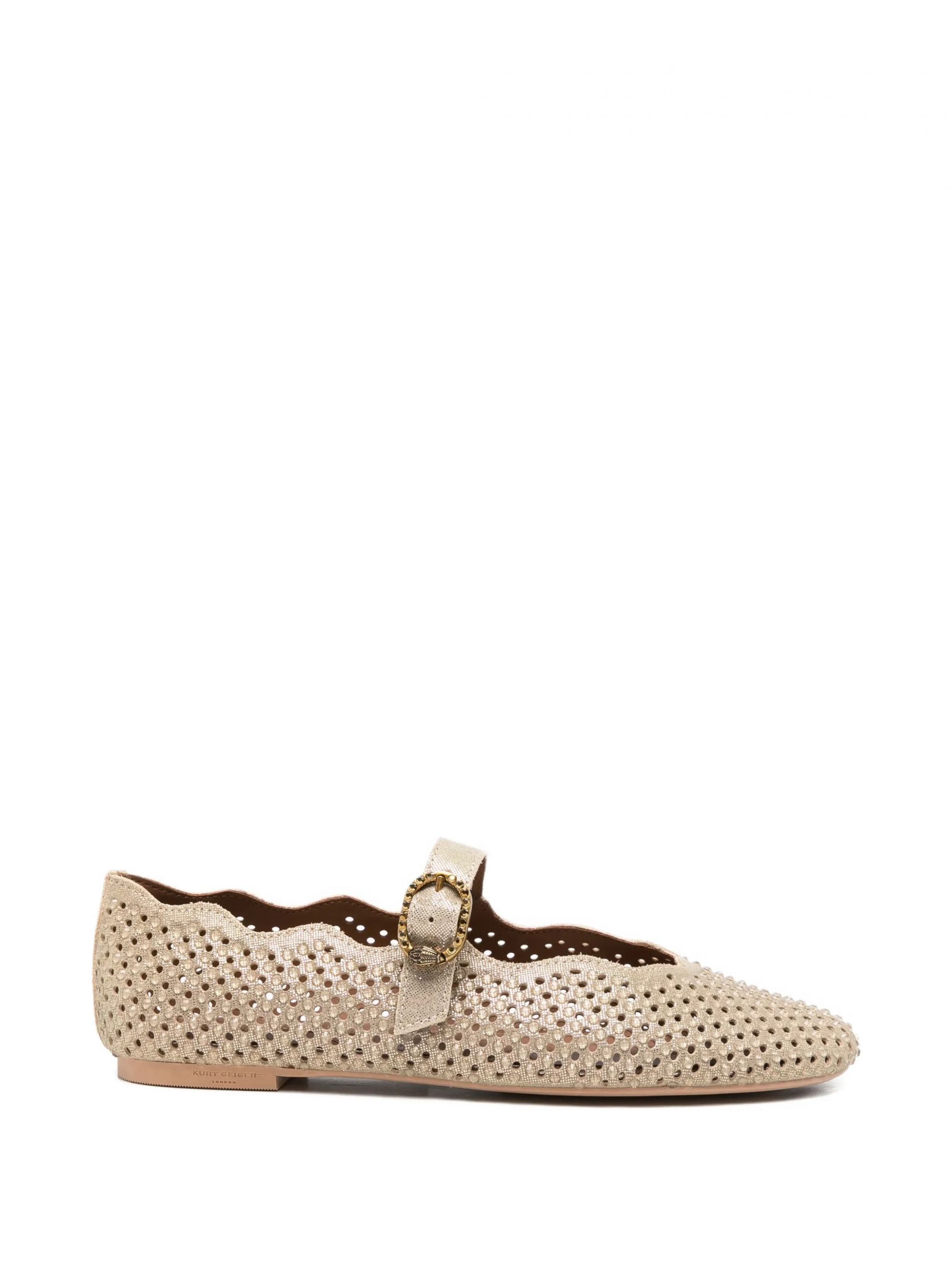WAVY MAYFAIR BALLET FLAT #GOLD KURT GEIGER LONDON Scarpe 5596461209