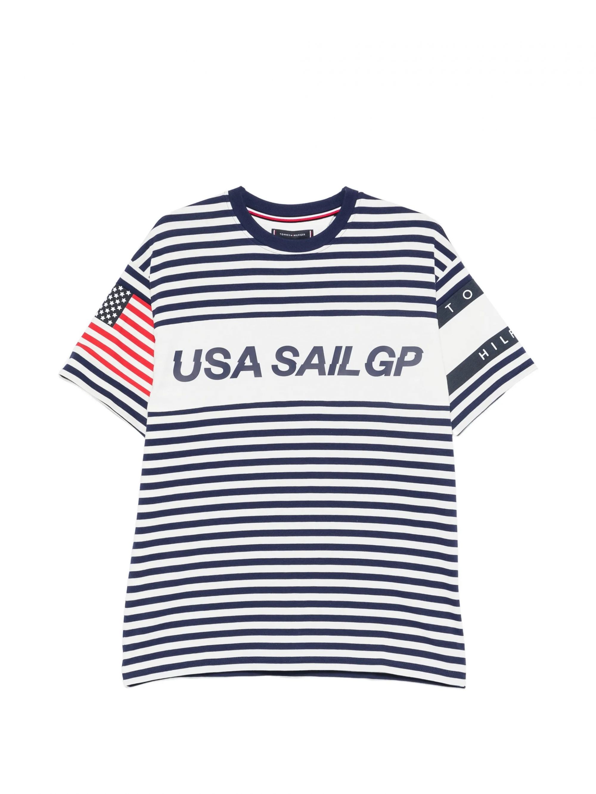 US SAILGP MARINE STRIPE TEE ECRU/YALE NAVY #YBL TOMMY HILFIGER T-shirt MN0MN00036
