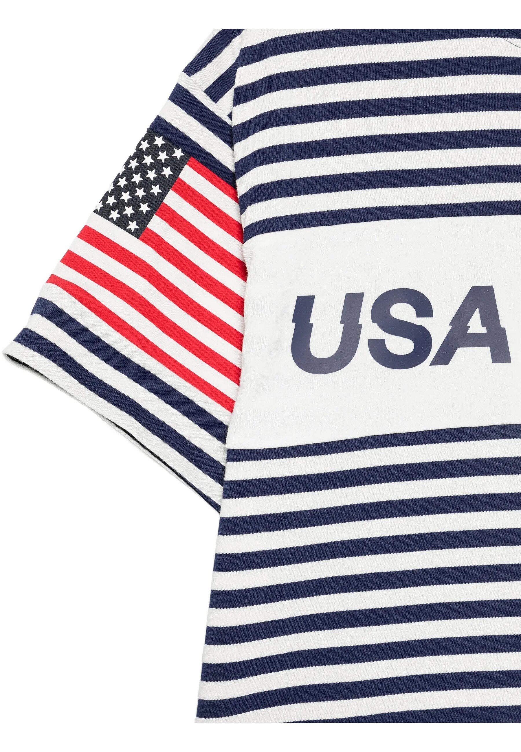 US SAILGP MARINE STRIPE TEE ECRU/YALE NAVY #YBL TOMMY HILFIGER T-shirt MN0MN00036
