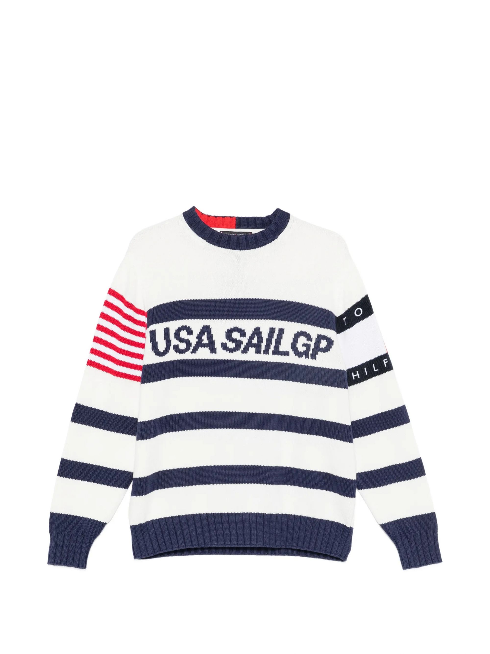 US SAILGP MARINE STRIPE CREWNECK ECRU/YALE NAVY #YBL TOMMY HILFIGER Maglieria MN0MN00046