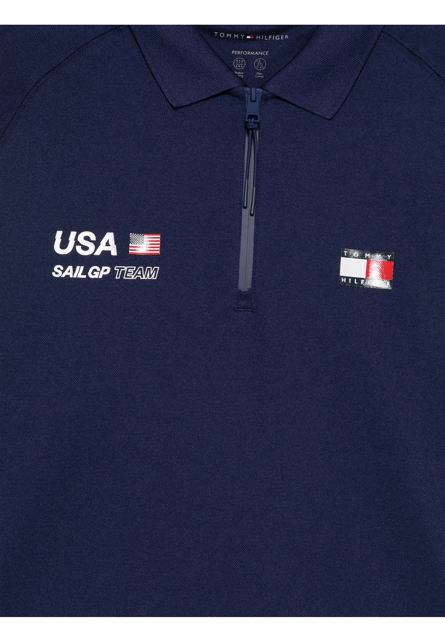US SAILGP PIQUE PERFORMANCE POLO YALE NAVY #DY4 TOMMY HILFIGER Top MN0MN00053