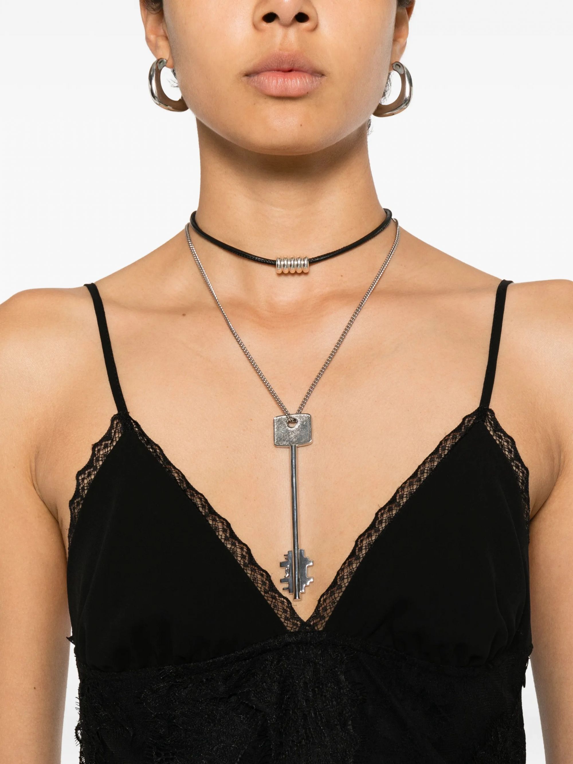 SLIP DRESS TEODORA BLACK VIVYL #01299 ANIYE BY Dress 185207