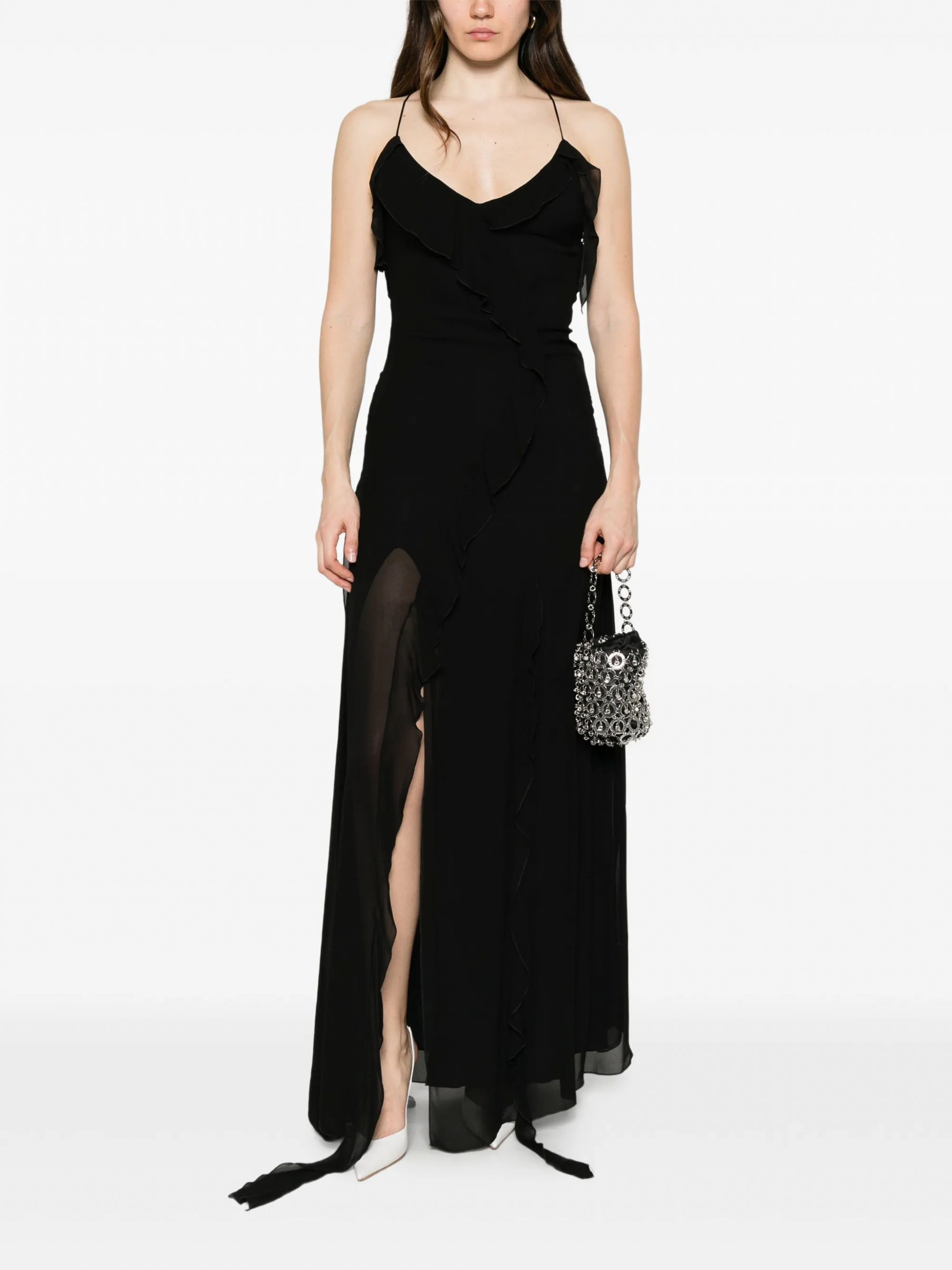 LONG DRESS MARIAN BLACK VINYL #01299 ANIYE BY Vestiti 185307