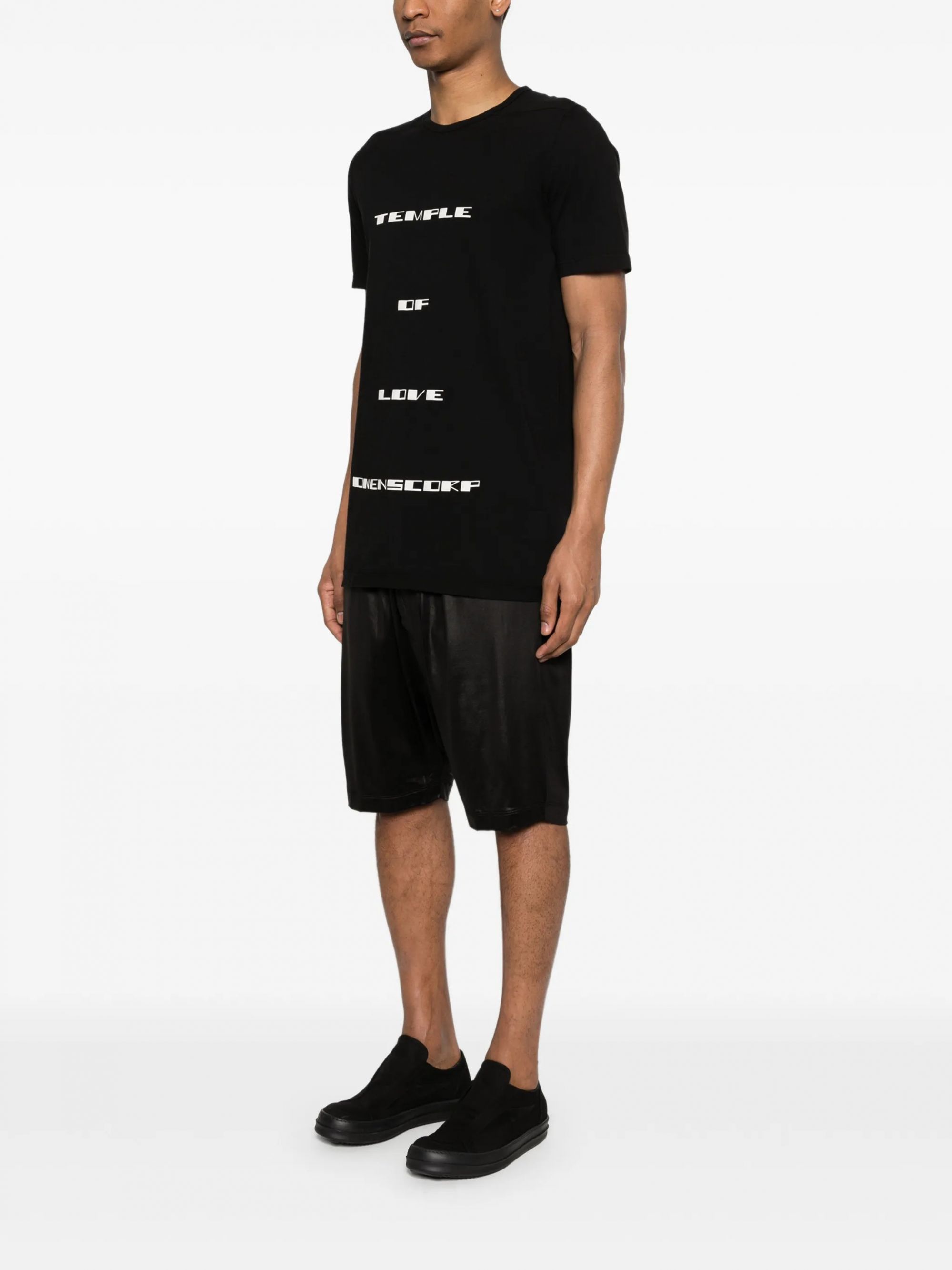 T-SHIRT LEVEL BLACK/MILK #0911 RICK OWENS DRKSHW T-shirt DU01F4250RNEP7P