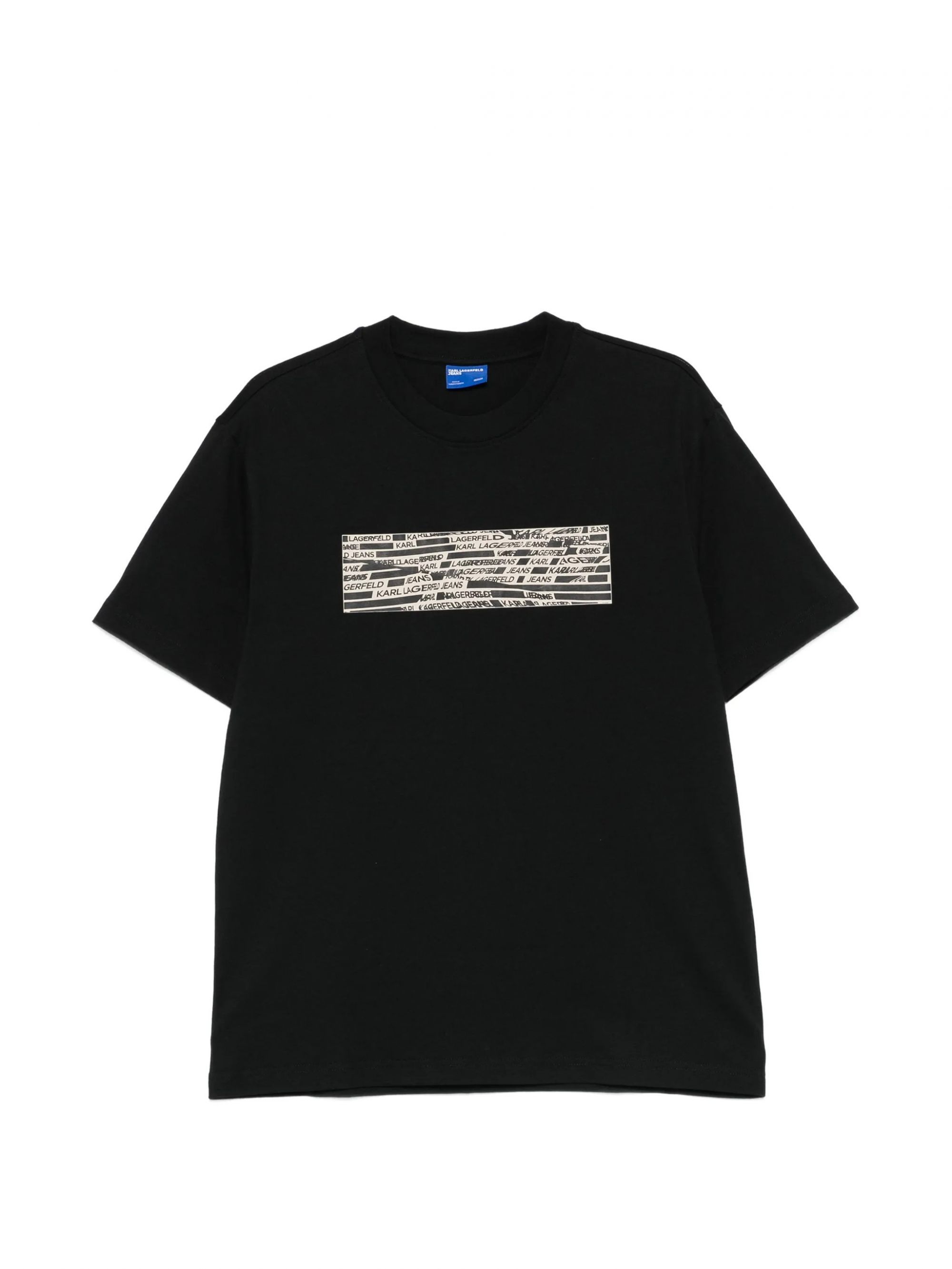 KLJ REG SS TAPE LOGO TEE BLACK #999 KARL LAGERFELD T-shirt B2M17053999