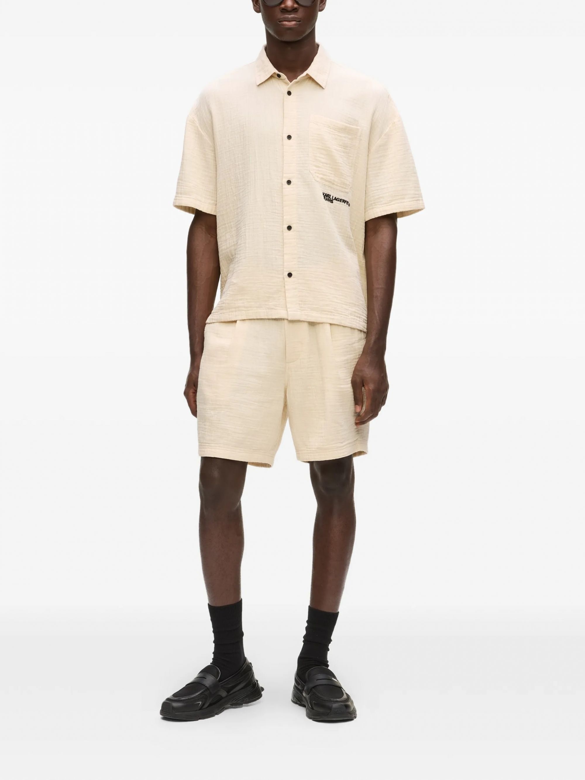 KLJ CRINKLED SHORT WHITECAP GREY #1EY KARL LAGERFELD Shorts B2M100541EY