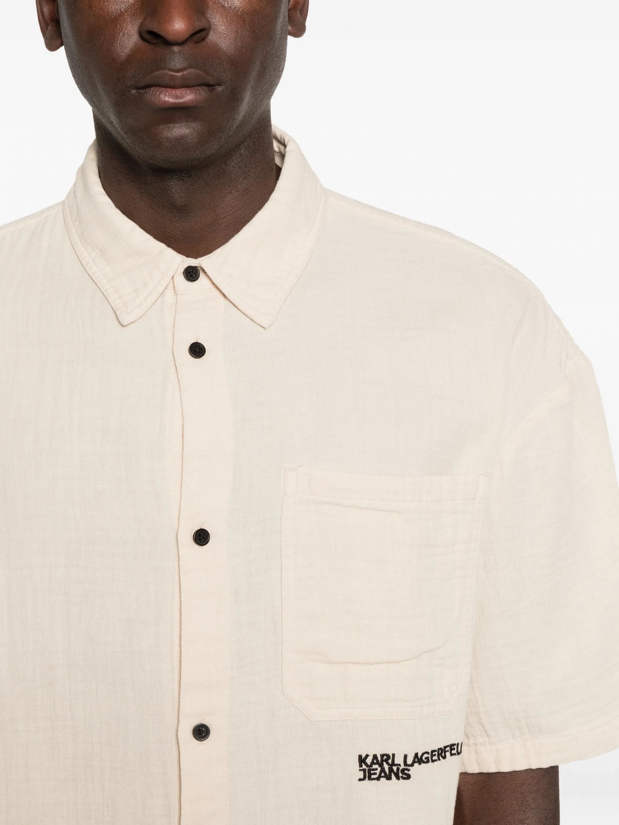 KLJ SS CRINKLED SHIRT WHITECAP GREY #1EY KARL LAGERFELD Camicie B2M160121EY