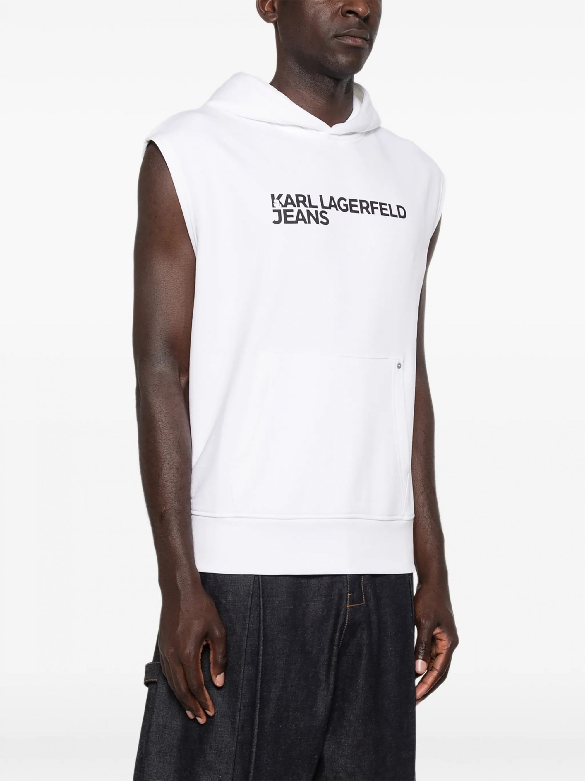 KLJ RELAX SLESS HOODIE WHITE #100 KARL LAGERFELD Felpe B2M20029100