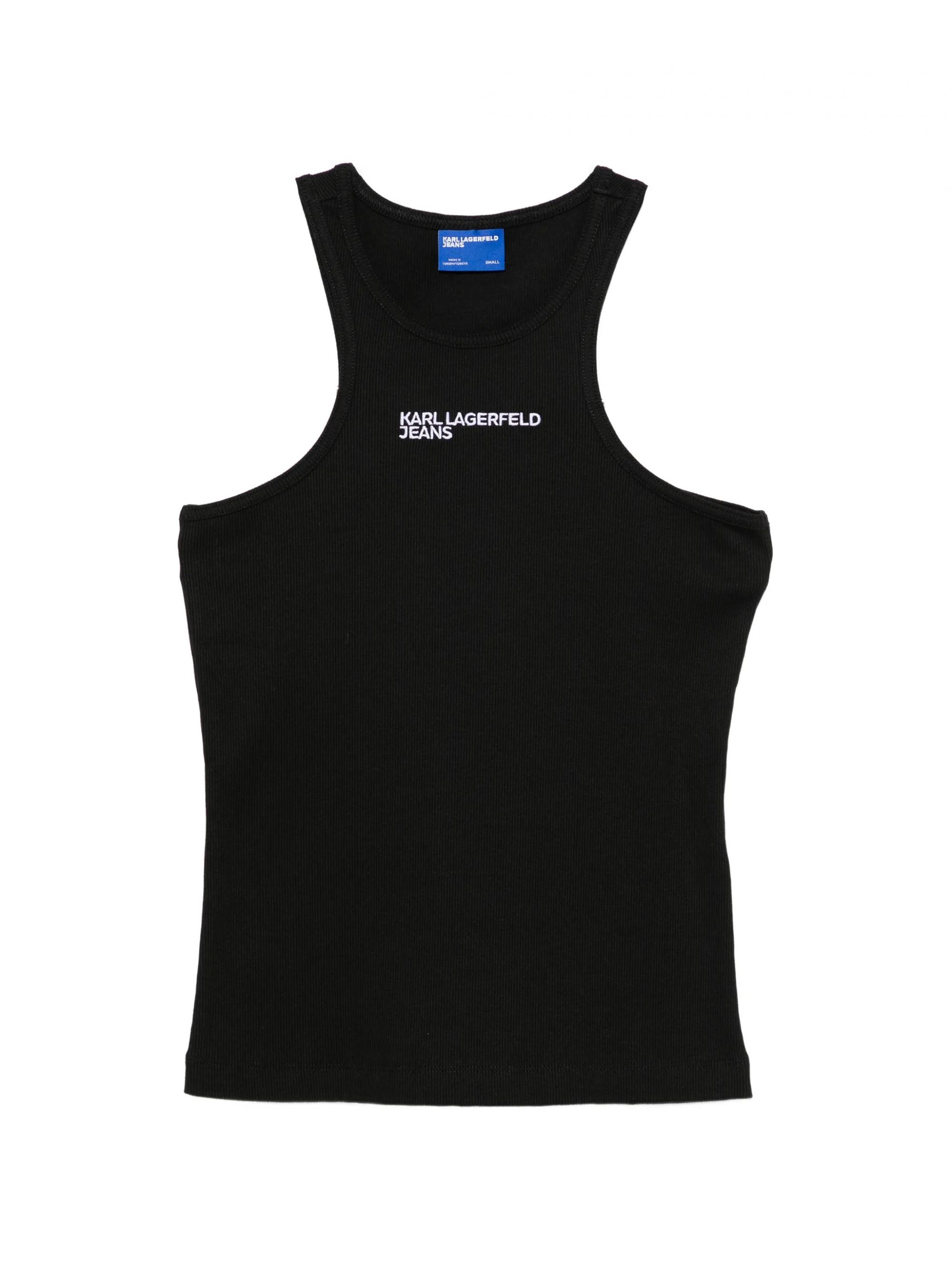 KLJ RIBBED LOGO TANK BLACK #999 KARL LAGERFELD Maglieria B2W17085999
