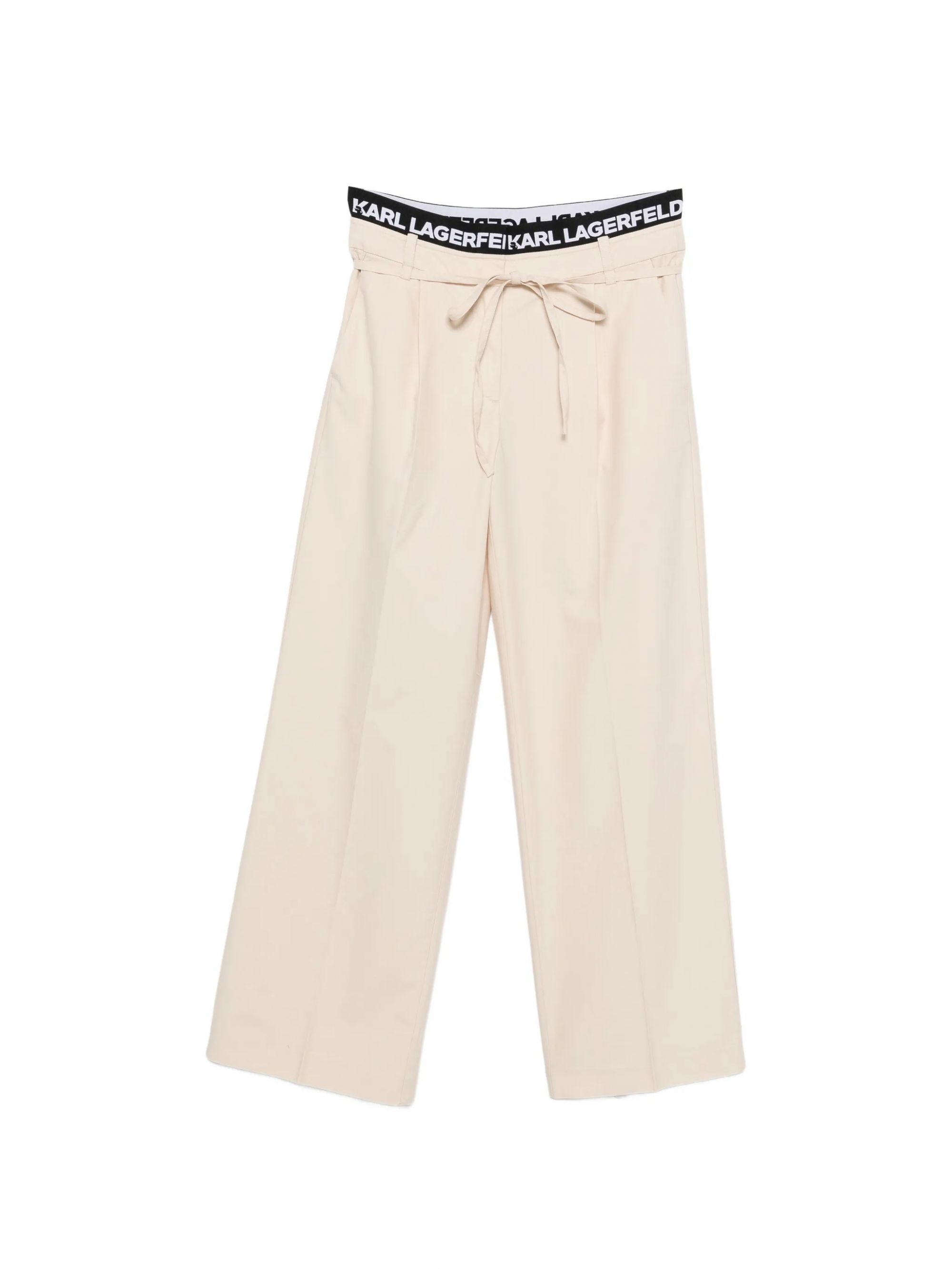 KLJ PLEATED LOGO PANT WHITECAP GREY #1EY KARL LAGERFELD Pantaloni B2W10059