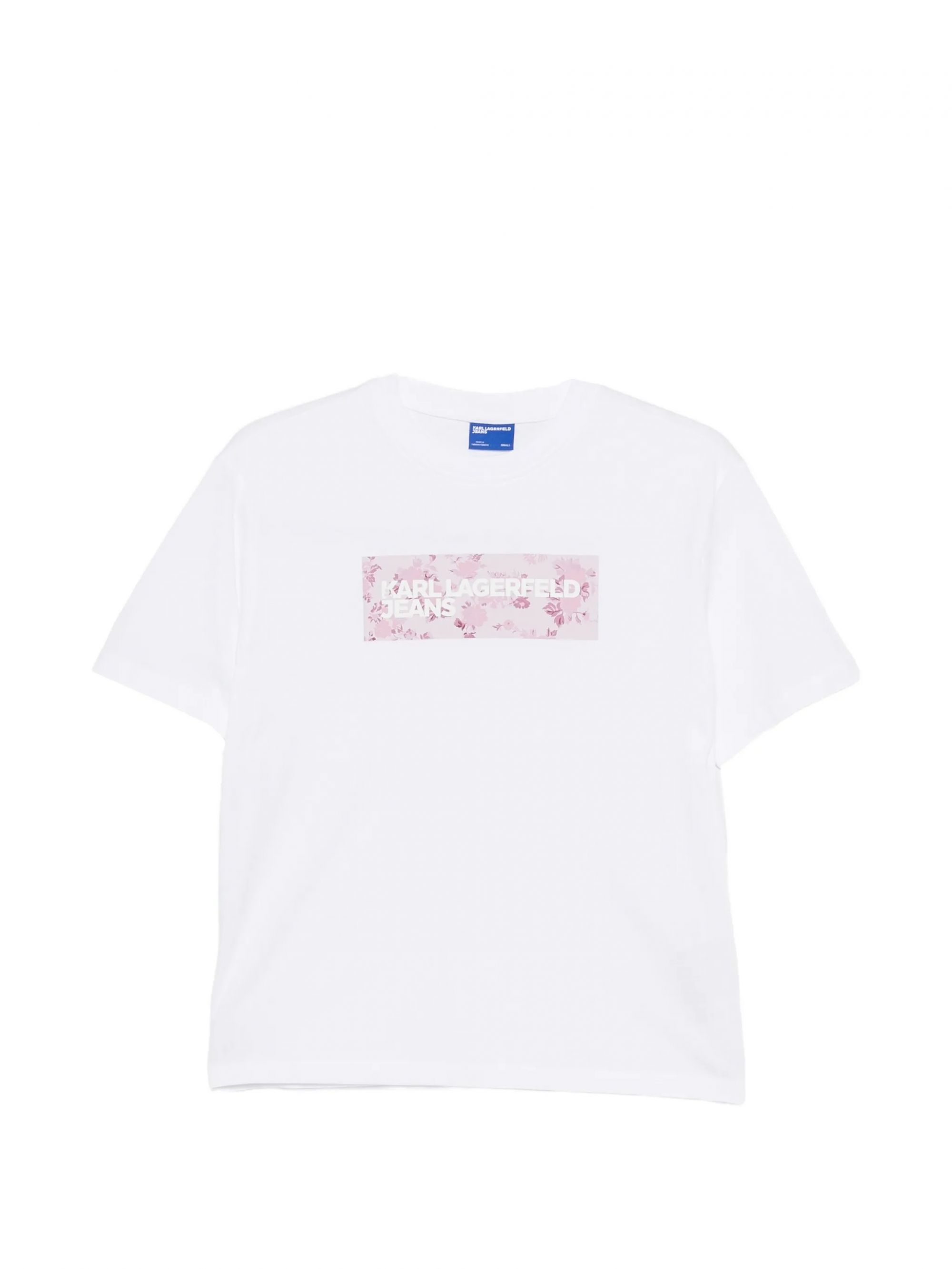 KLJ REG FLORAN LOGO TEE WHITE #100 KARL LAGERFELD T-shirt B2W17071