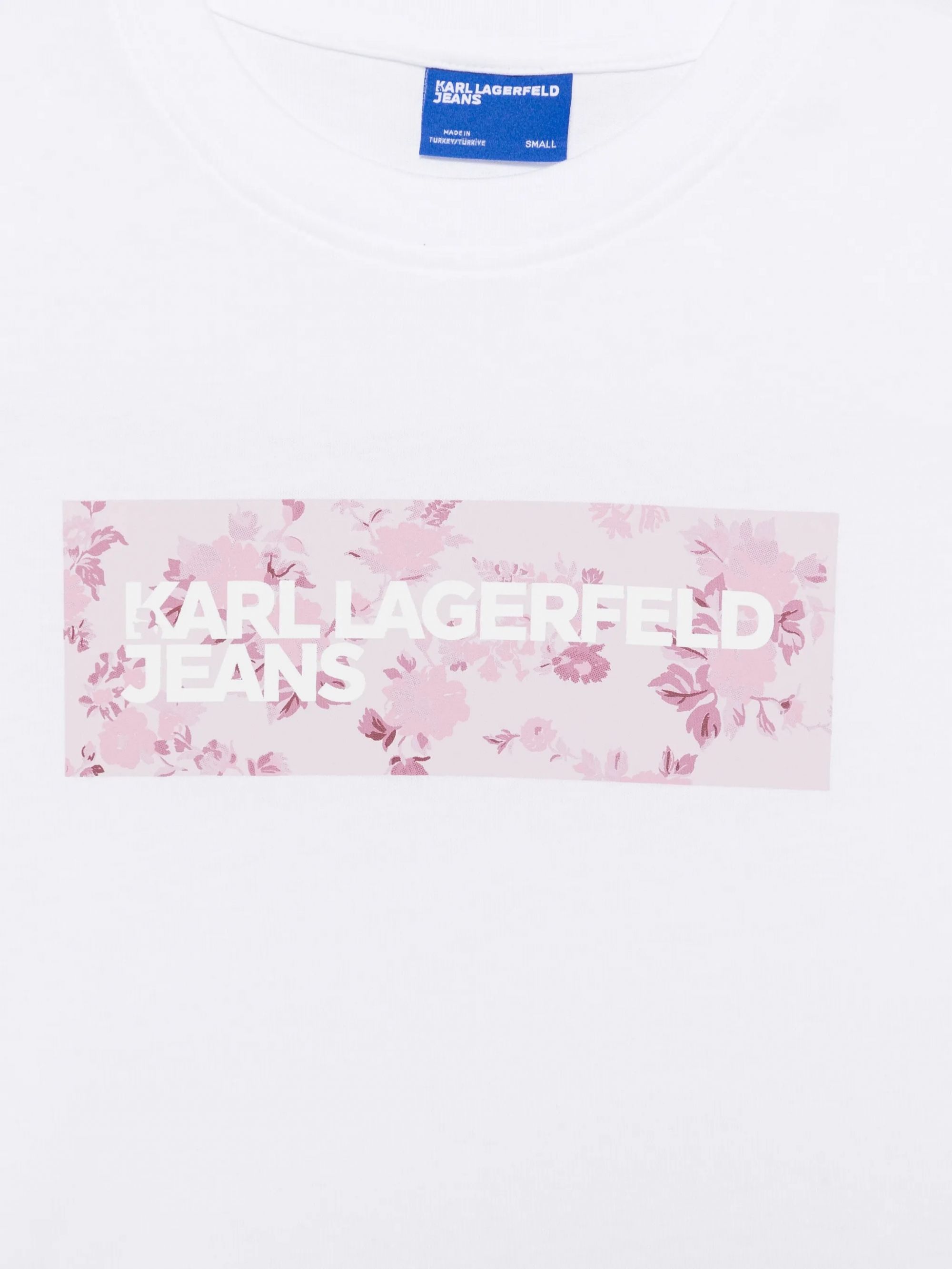 KLJ REG FLORAN LOGO TEE WHITE #100 KARL LAGERFELD T-shirt B2W17071