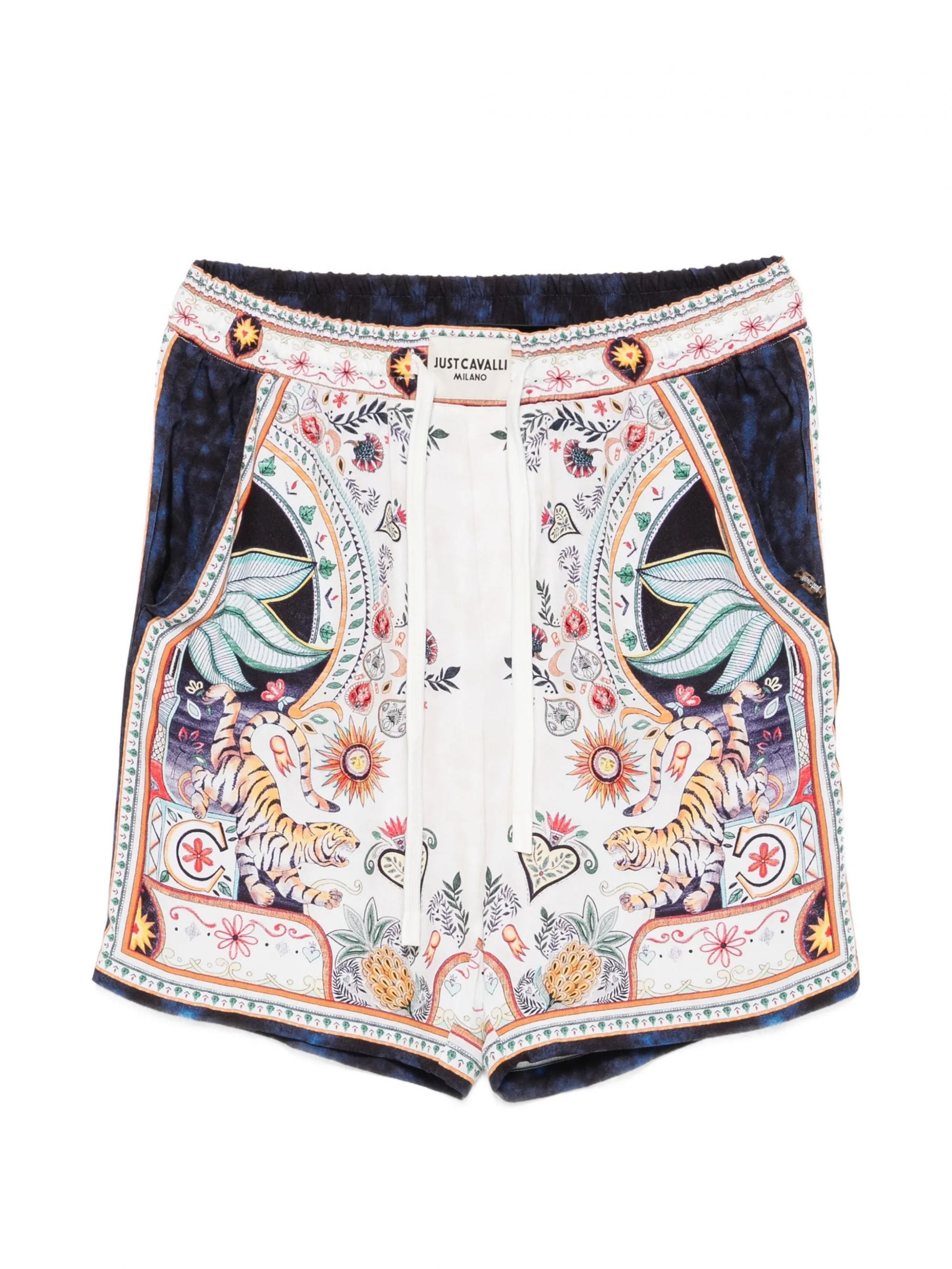 PLACED GARDEN SHORTS TWILL OFF WHITE #004 JUST CAVALLI Shorts 80OADF03 CNF05