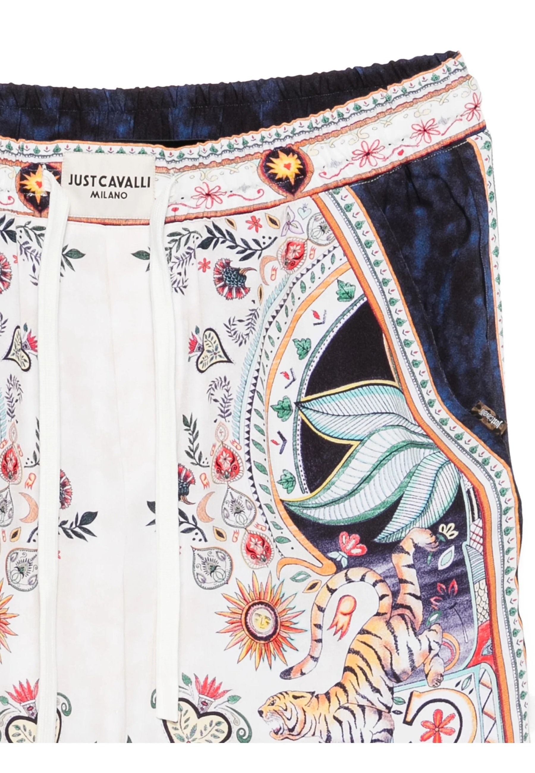 PLACED GARDEN SHORTS TWILL OFF WHITE #004 JUST CAVALLI Shorts 80OADF03 CNF05