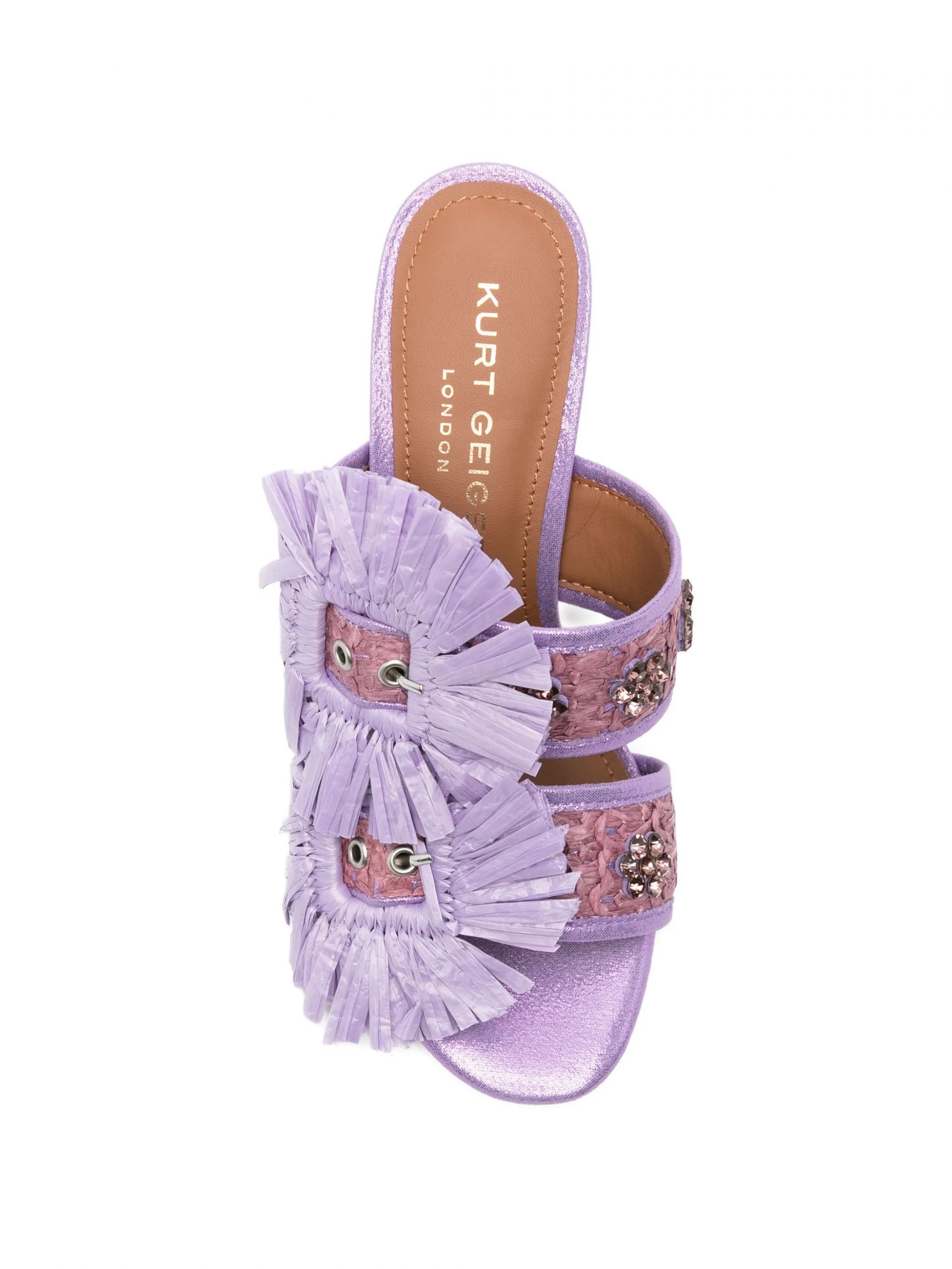 RAFFIA BUCKLE SANDAL #LILAC KURT GEIGER LONDON Shoes 5595795999