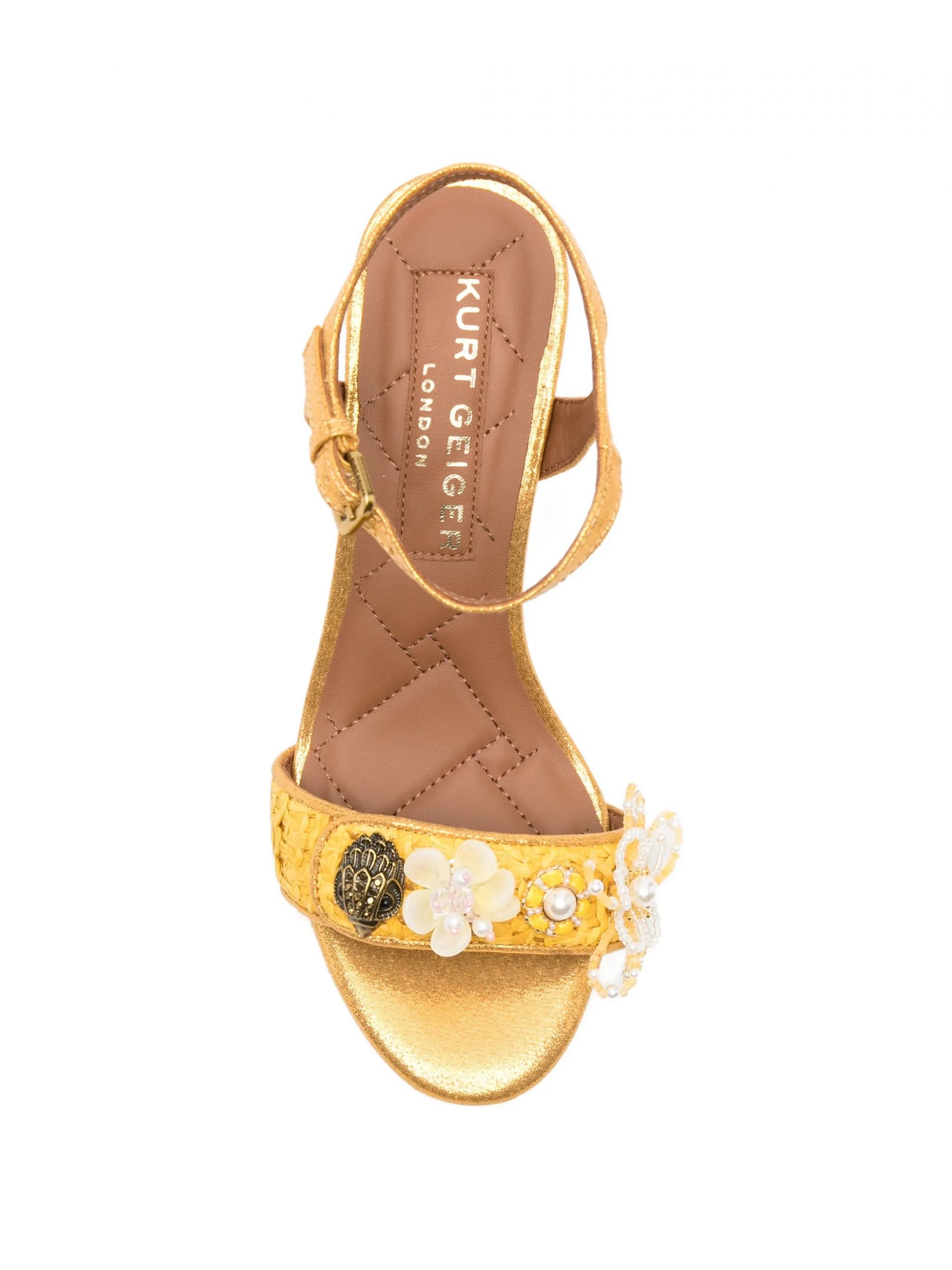 KENSINGTON LANGLEY RAFFIA #MUSTARD KURT GEIGER LONDON Shoes 5604194999