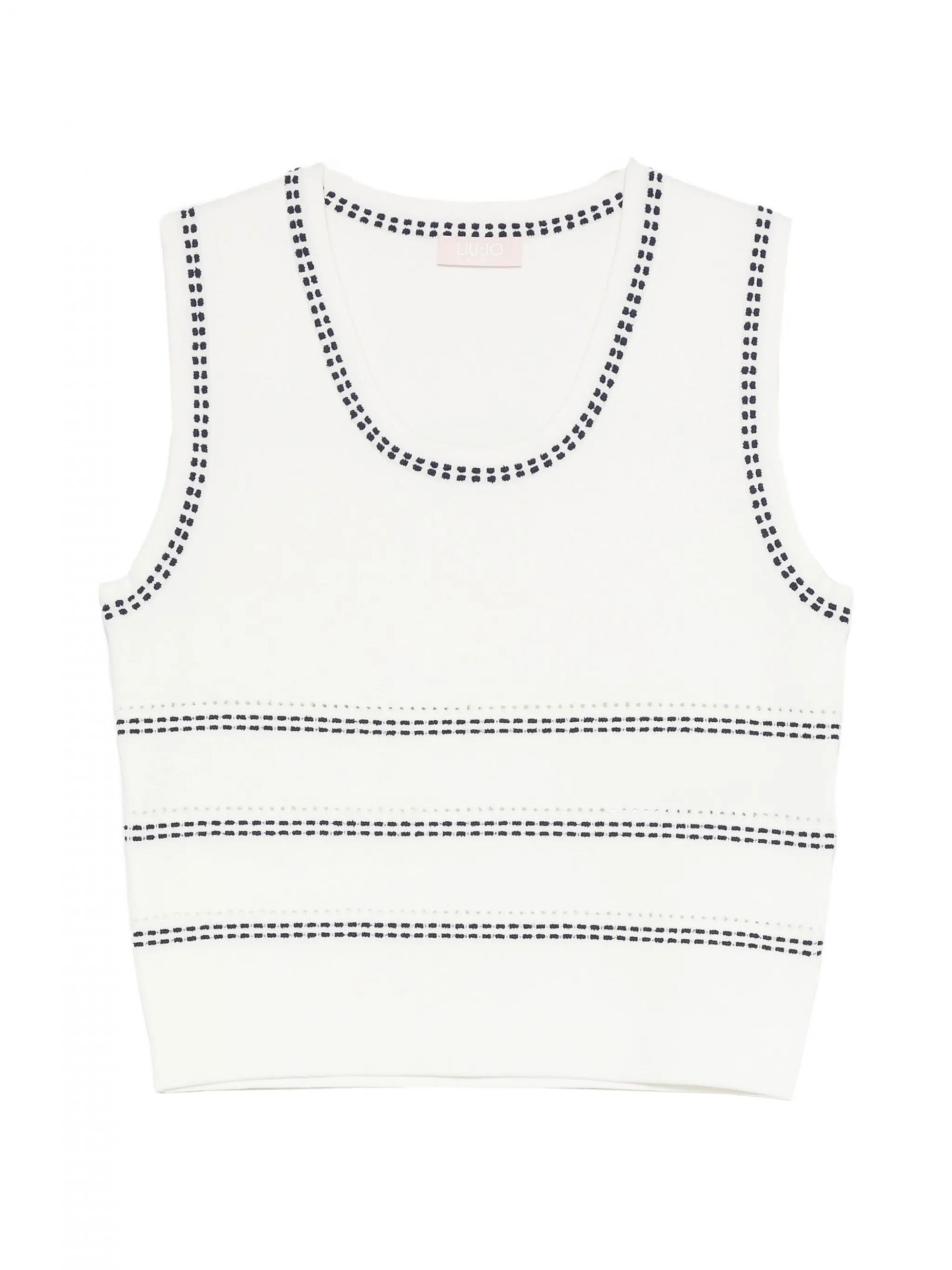 MAGLIA CHIUSA S/M BIANCO/BLU #03A83 LIU JO Jersey WA6146MA81R 03A83