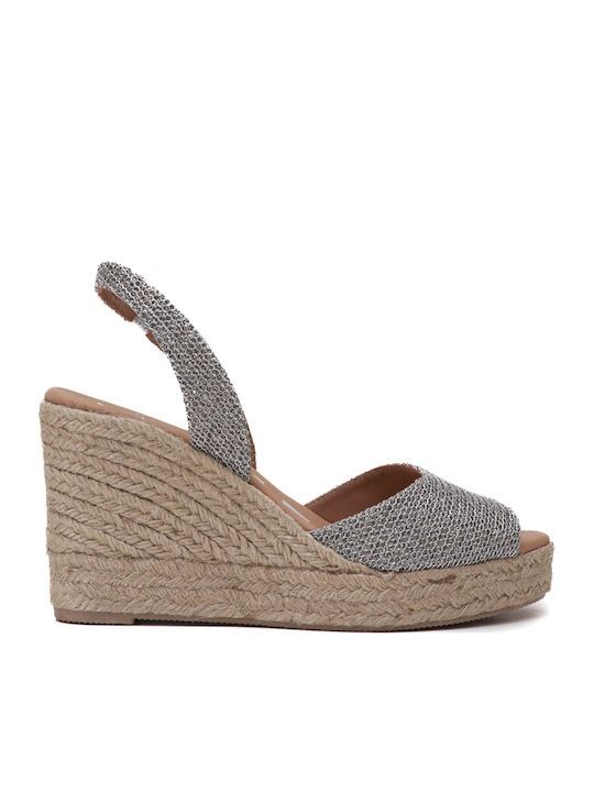 SLINGBACK WEDGE ESPADRILLES #SILVER MANEBÌ Shoes Z92WC