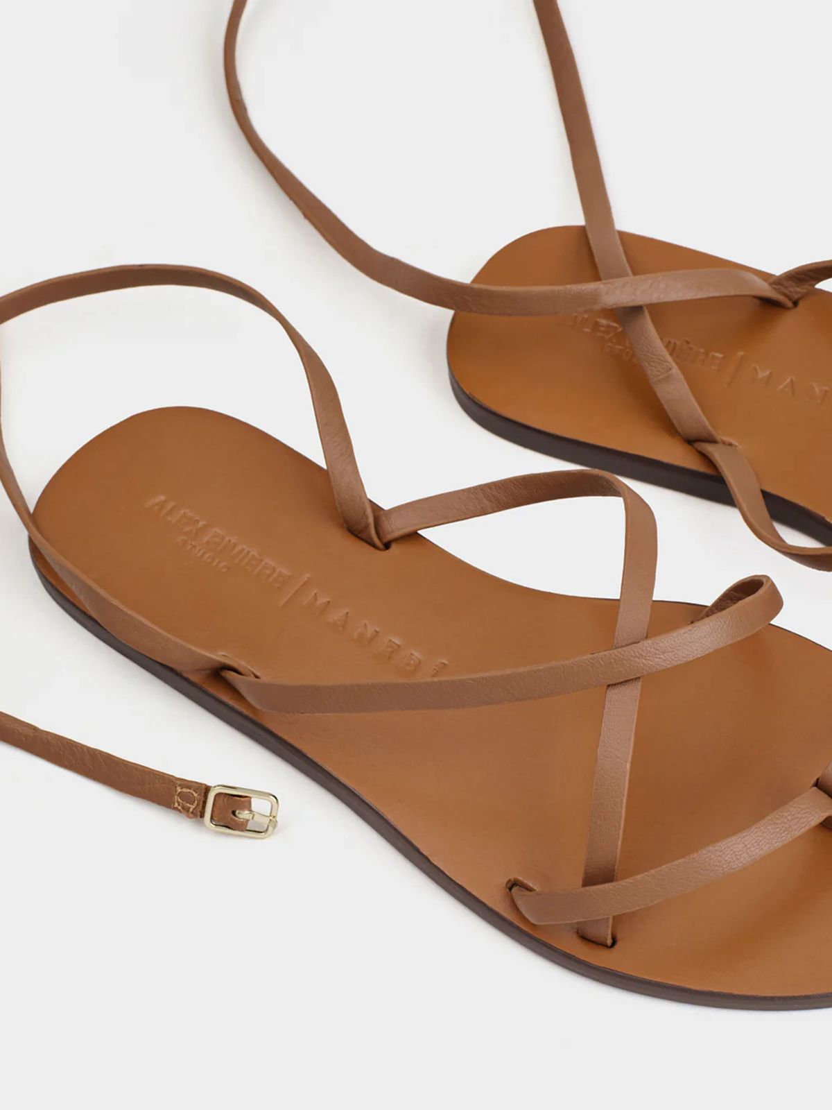 TIE-UP SANDALS #TAN  MANEBÌ Shoes M50Y0