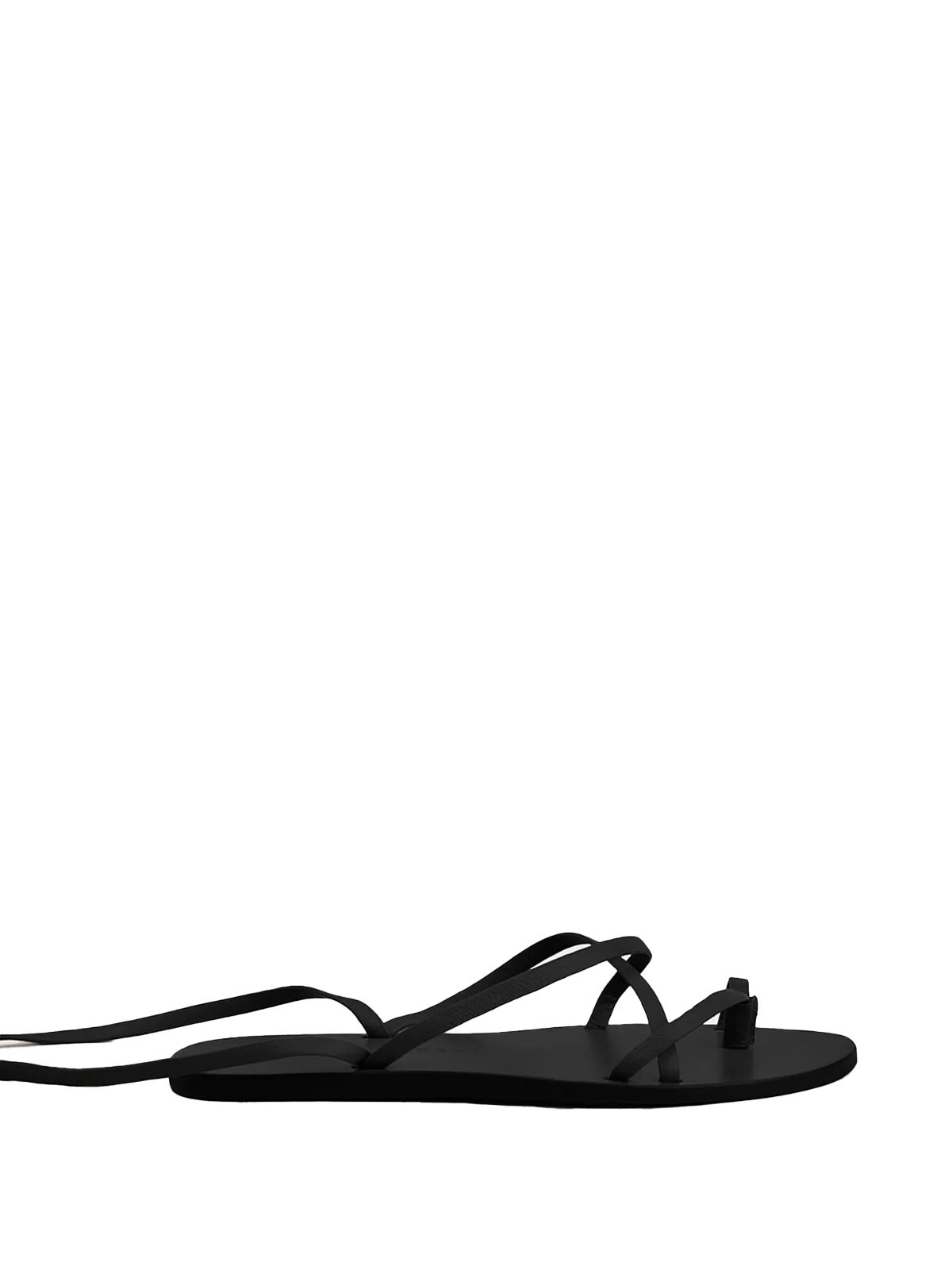 TIE-UP SANDALS #BLACK MANEBÌ Shoes M49Y0