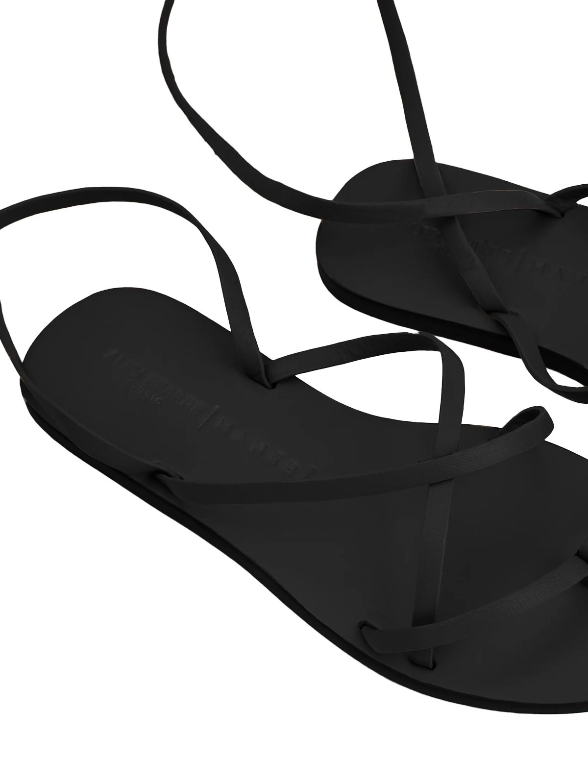 TIE-UP SANDALS #BLACK MANEBÌ Shoes M49Y0