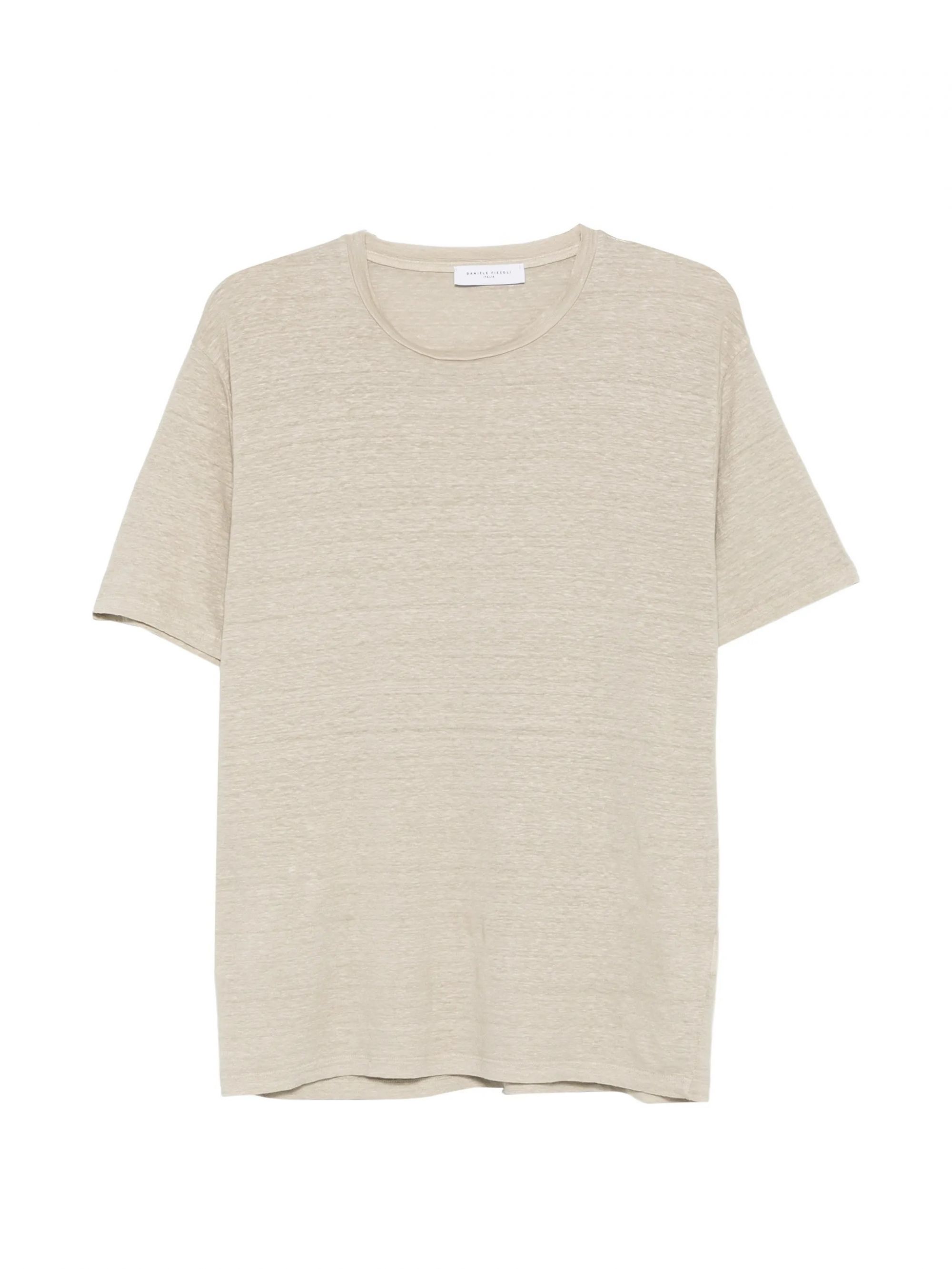 T/SHIRT GIROCOLLO LINO BEIGE #45 DANIELE FIESOLI T-shirt 0600