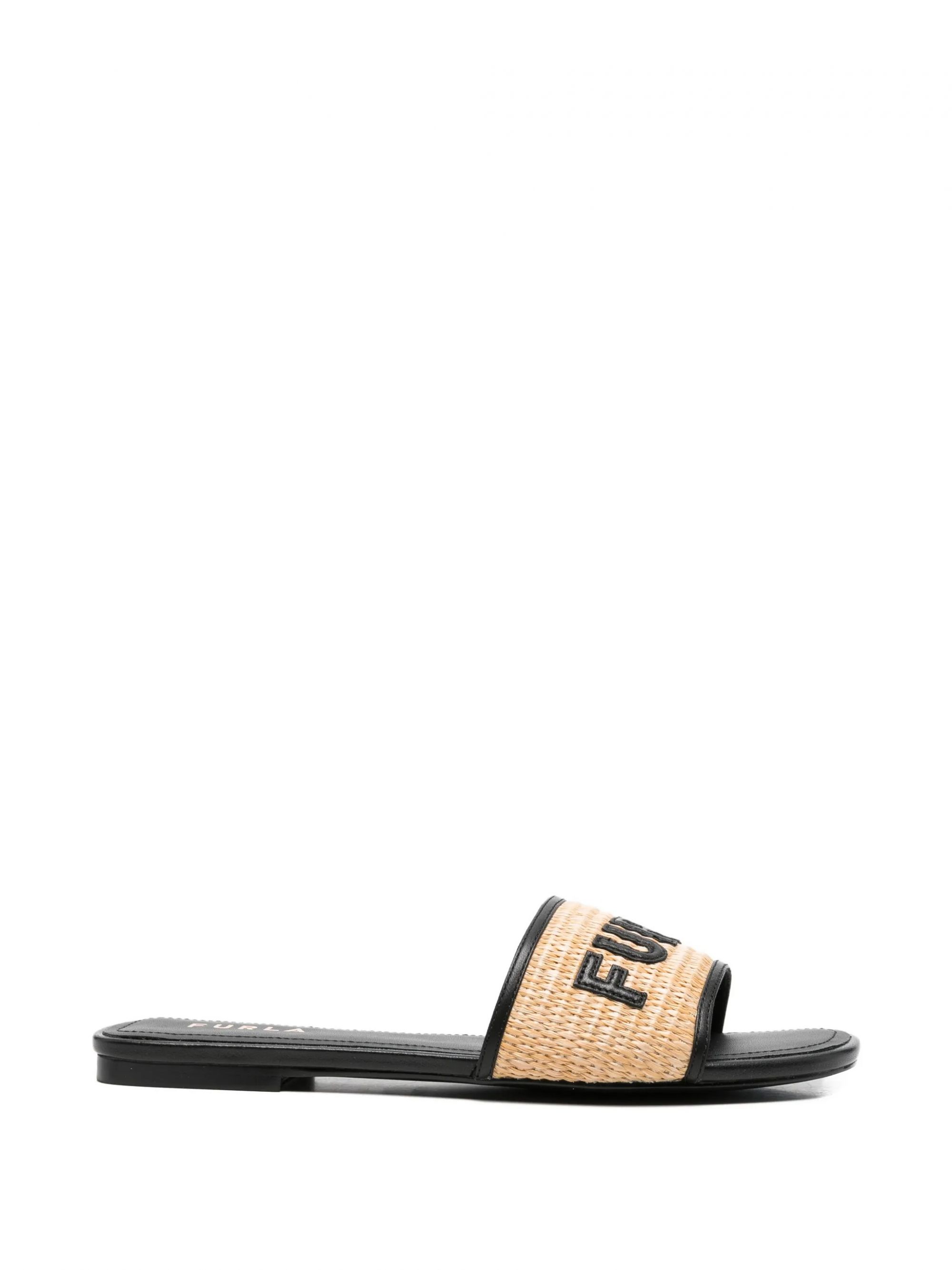BREZZA SANDAL #NATURALE/NERO FURLA Shoes YL55BRE BX4561 NN000 4401