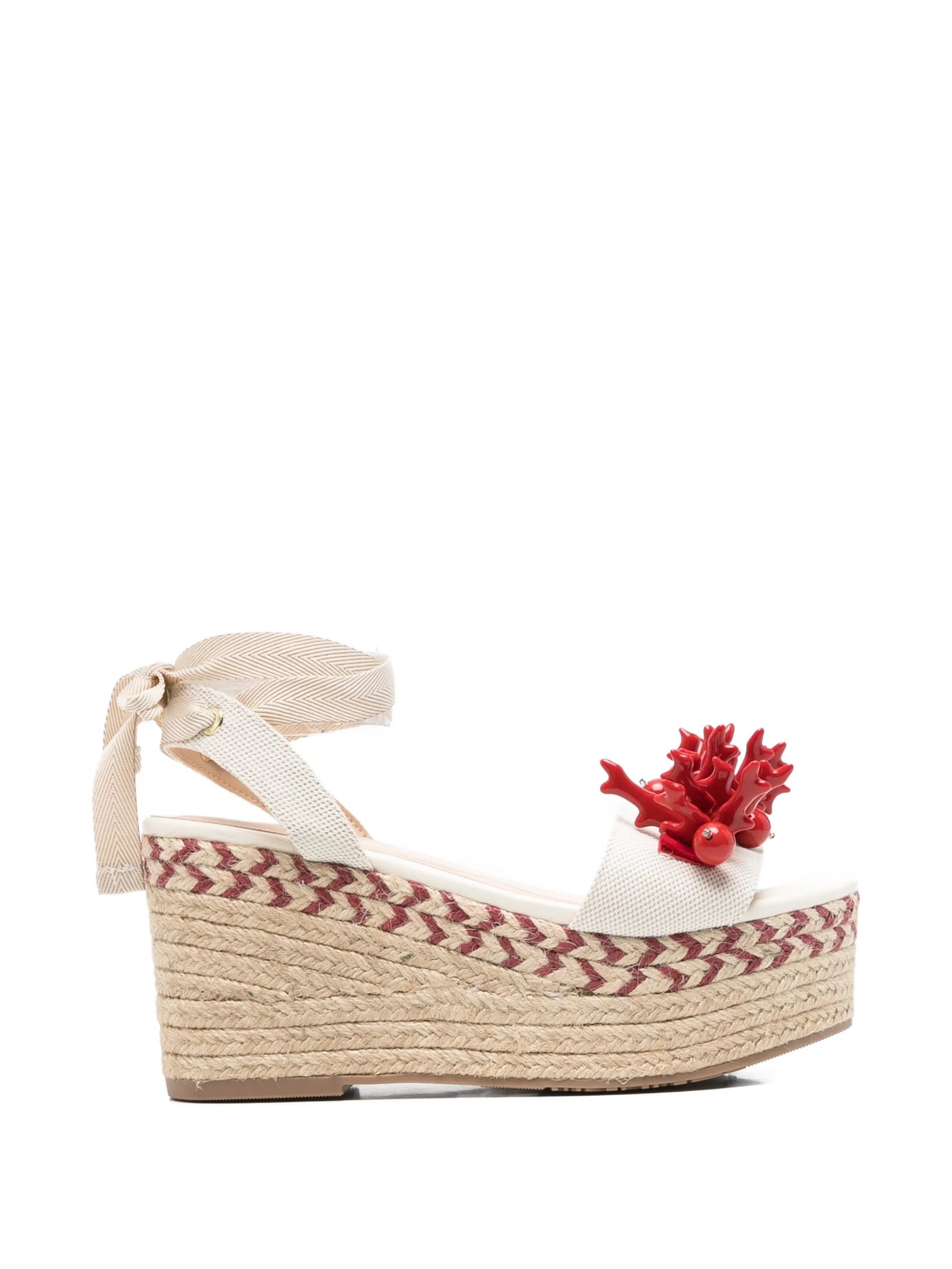 BALI 02 SANDAL CANVAS NATURAL/CORAL #S4055 LIU JO Scarpe SA6085T6948S4055