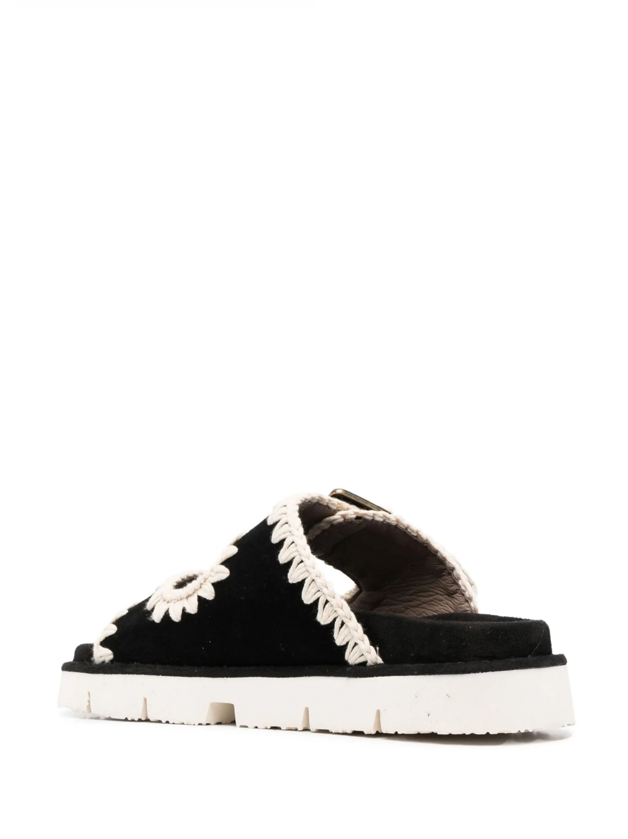 BIO SANDAL TWO BUCKLES BLK/WHT #BKWH MOU Shoes MU.SW461005A/BKWH