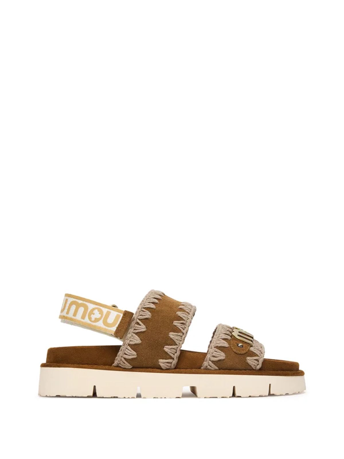 BIO SANDAL SUEDE MET LOGO COGNAC #COG MOU Shoes MU.SW461001A/COG