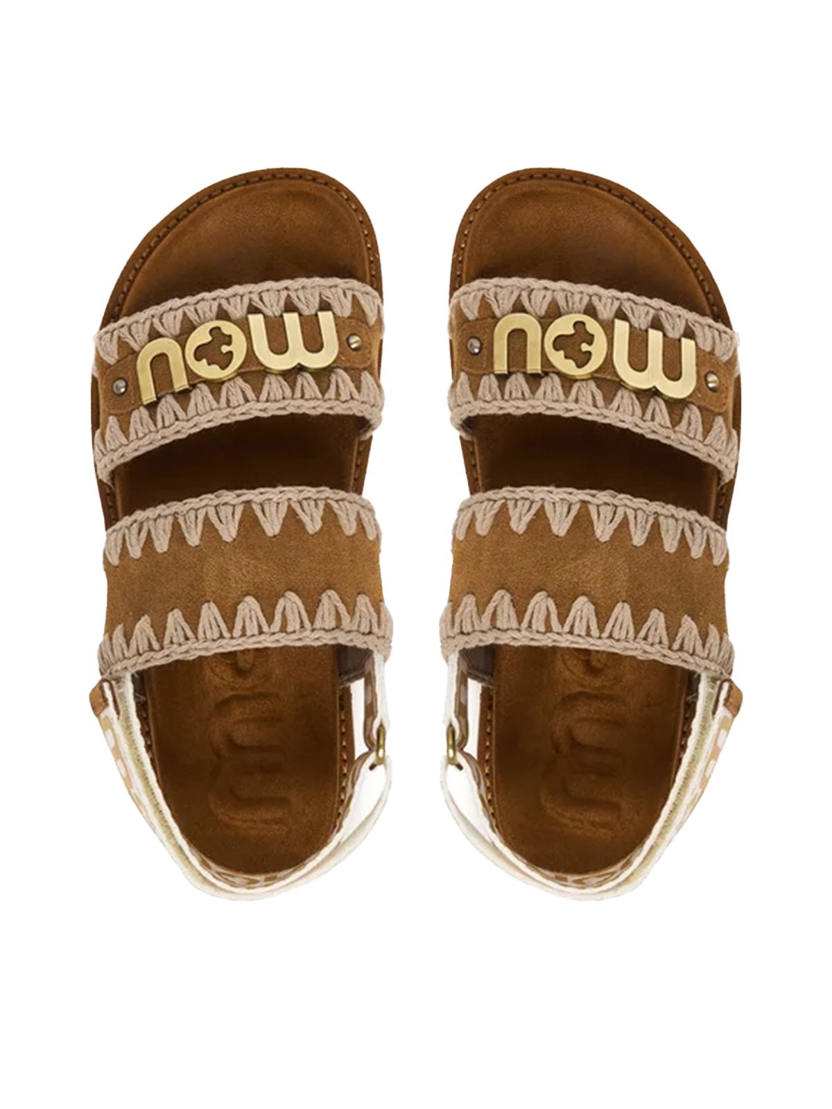 BIO SANDAL SUEDE MET LOGO COGNAC #COG MOU Shoes MU.SW461001A/COG