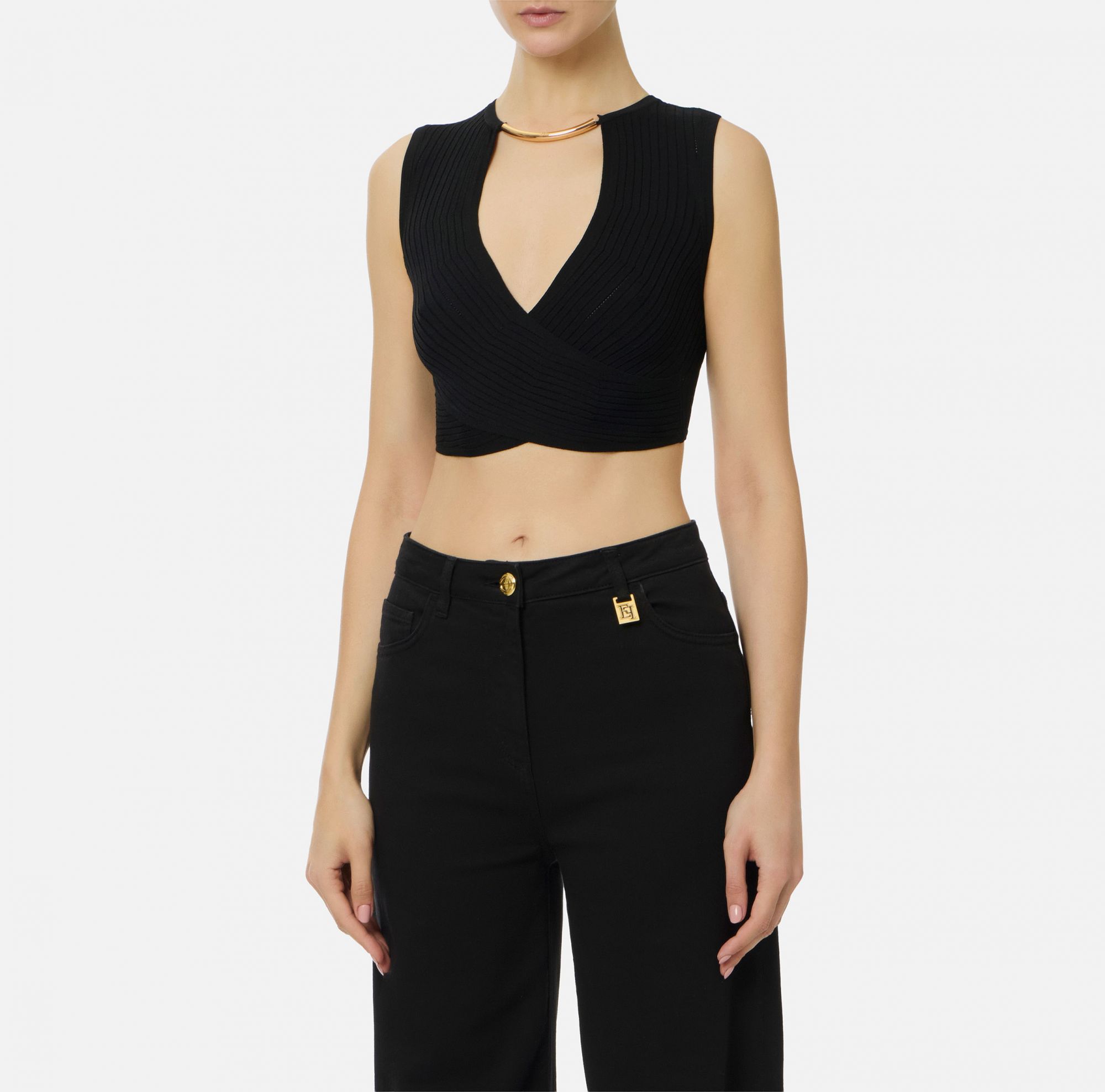 TOP TRICOT NERO #110 ELISABETTA FRANCHI Top TK76S61E3