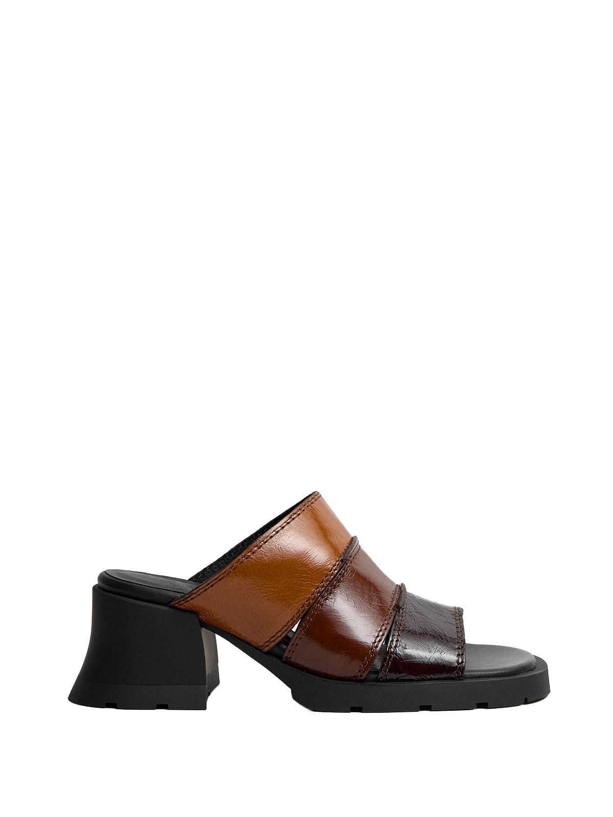 JADZIA BROWN PATCHWORK #BROWN MIISTA Scarpe E8_4104