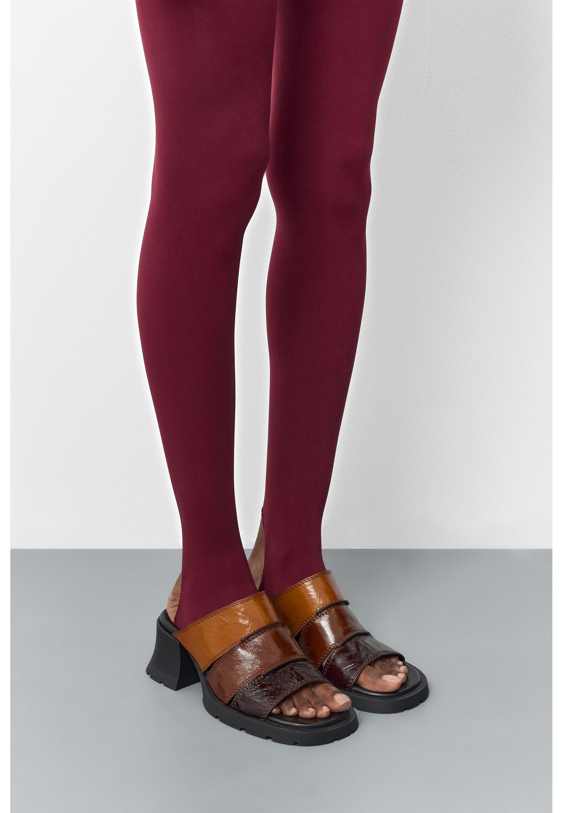 JADZIA BROWN PATCHWORK #BROWN MIISTA Scarpe E8_4104