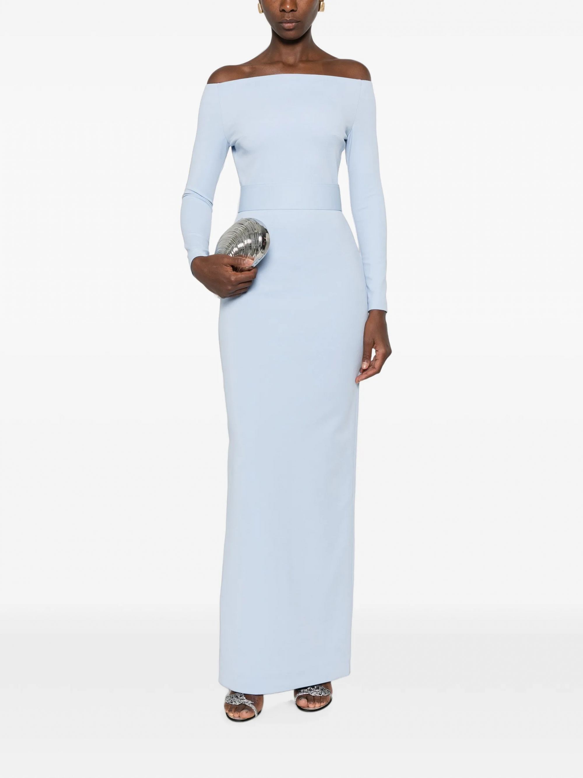SABINA MAXI DRESS #LIGHT BLUE SOLACE LONDON Dress OS28038