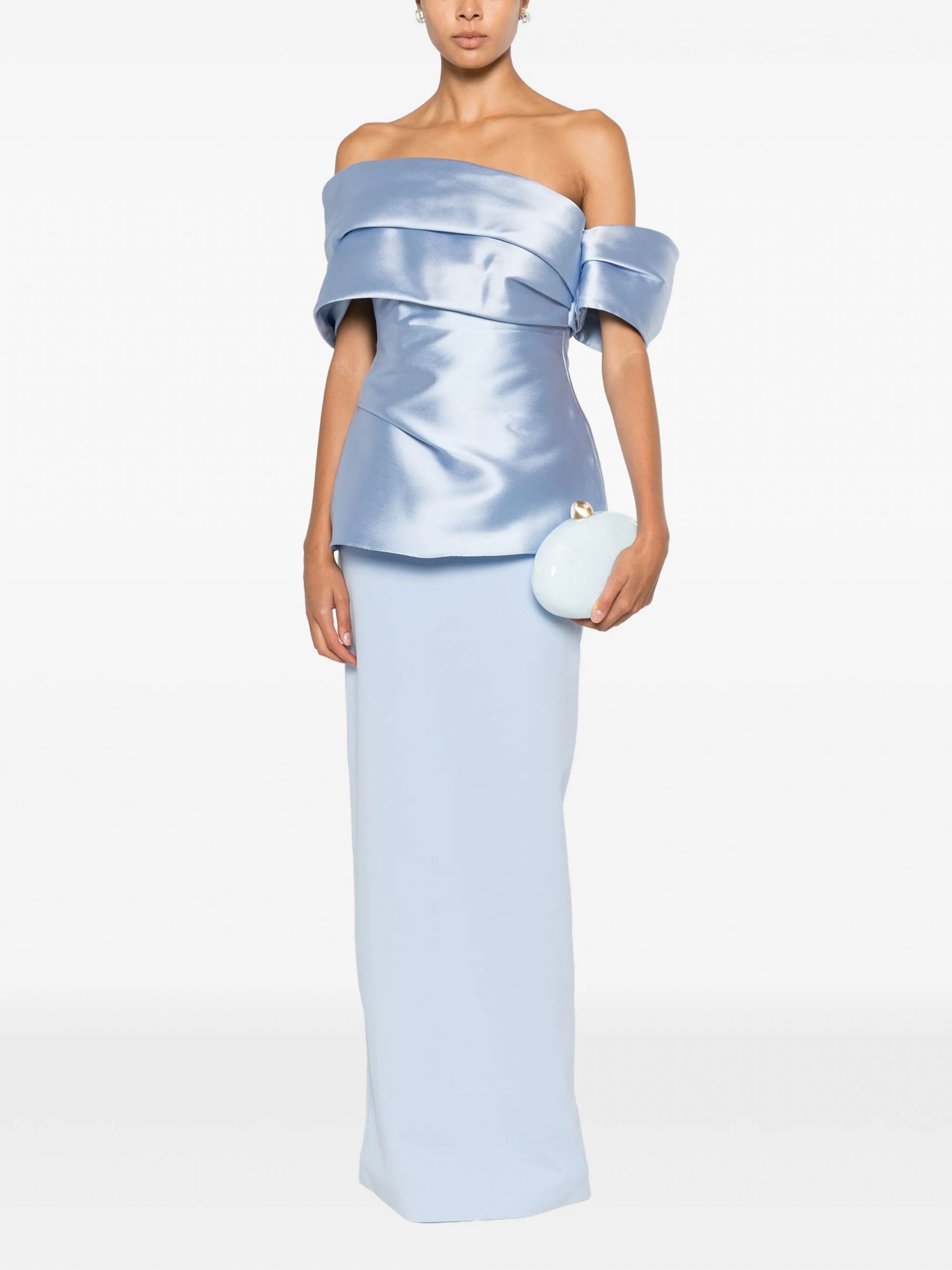 LUCINE MAXI DRESS #LIGHT BLUE SOLACE LONDON Dress OS48039