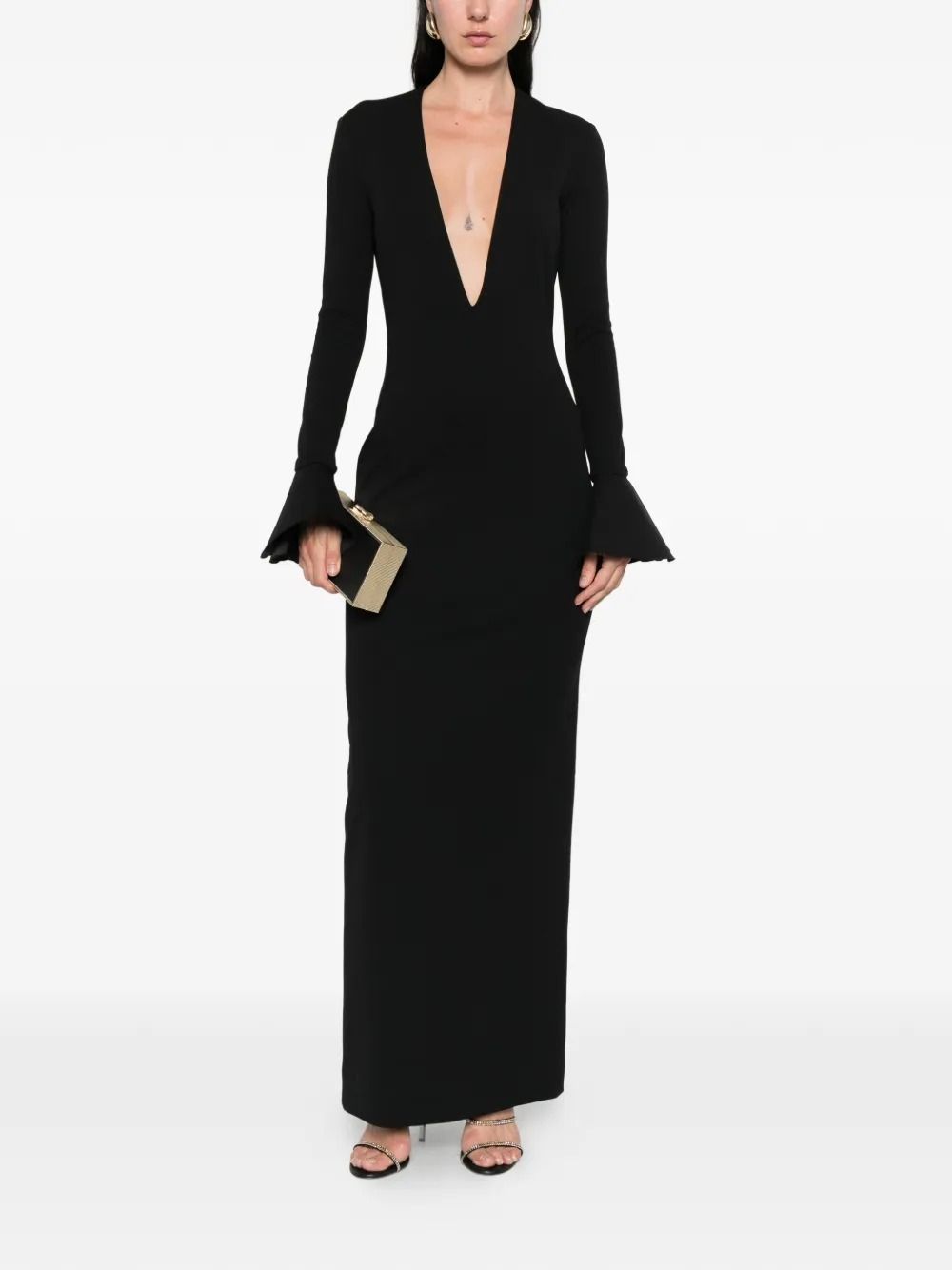 HUTTON MAXI DRESS #BLACK SOLACE LONDON Dress OS47028