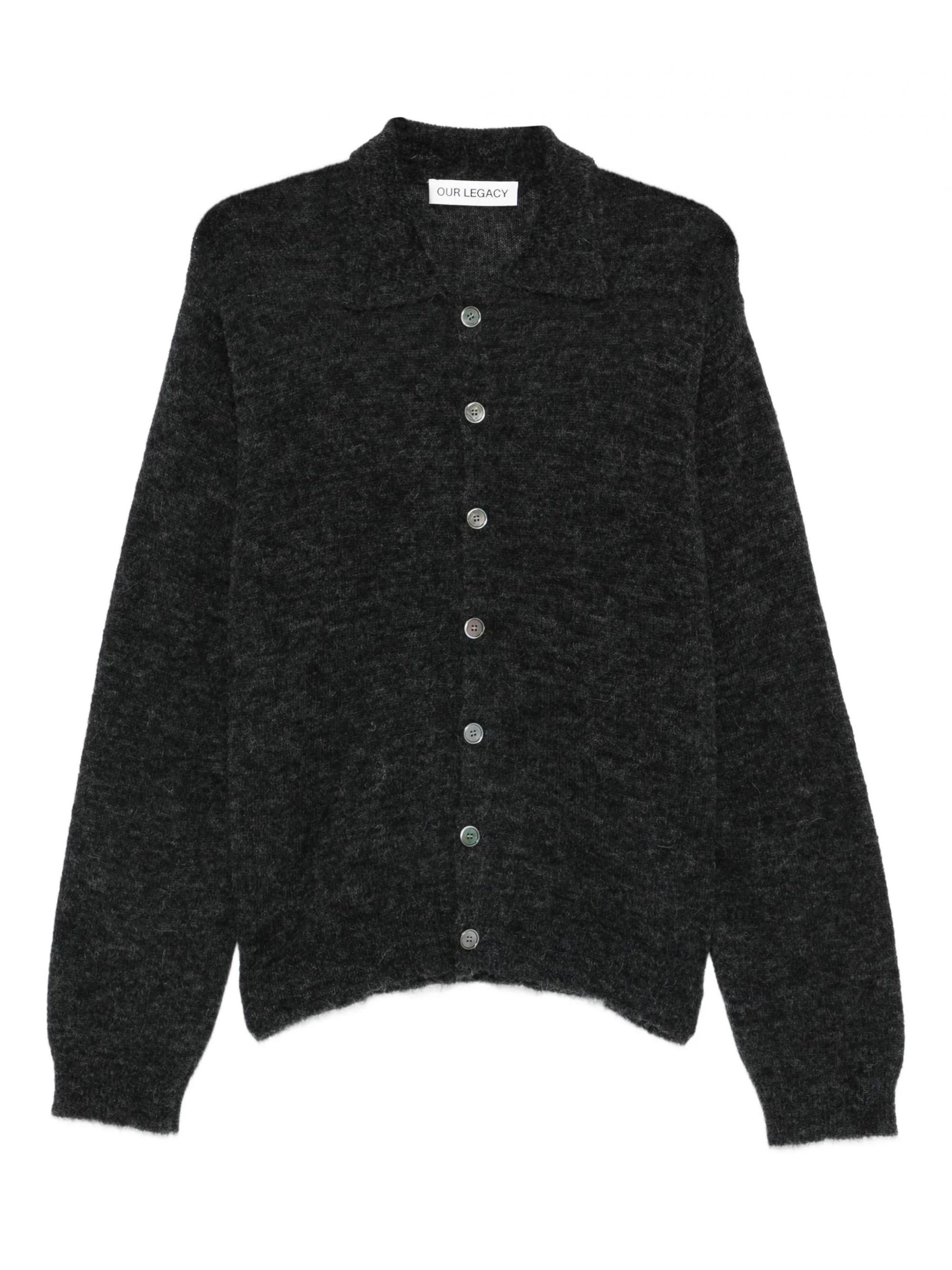 EVENING POLO #CHARCOAL MELANGE FUZZY ALPACA OUR LEGACY Top M2263EC