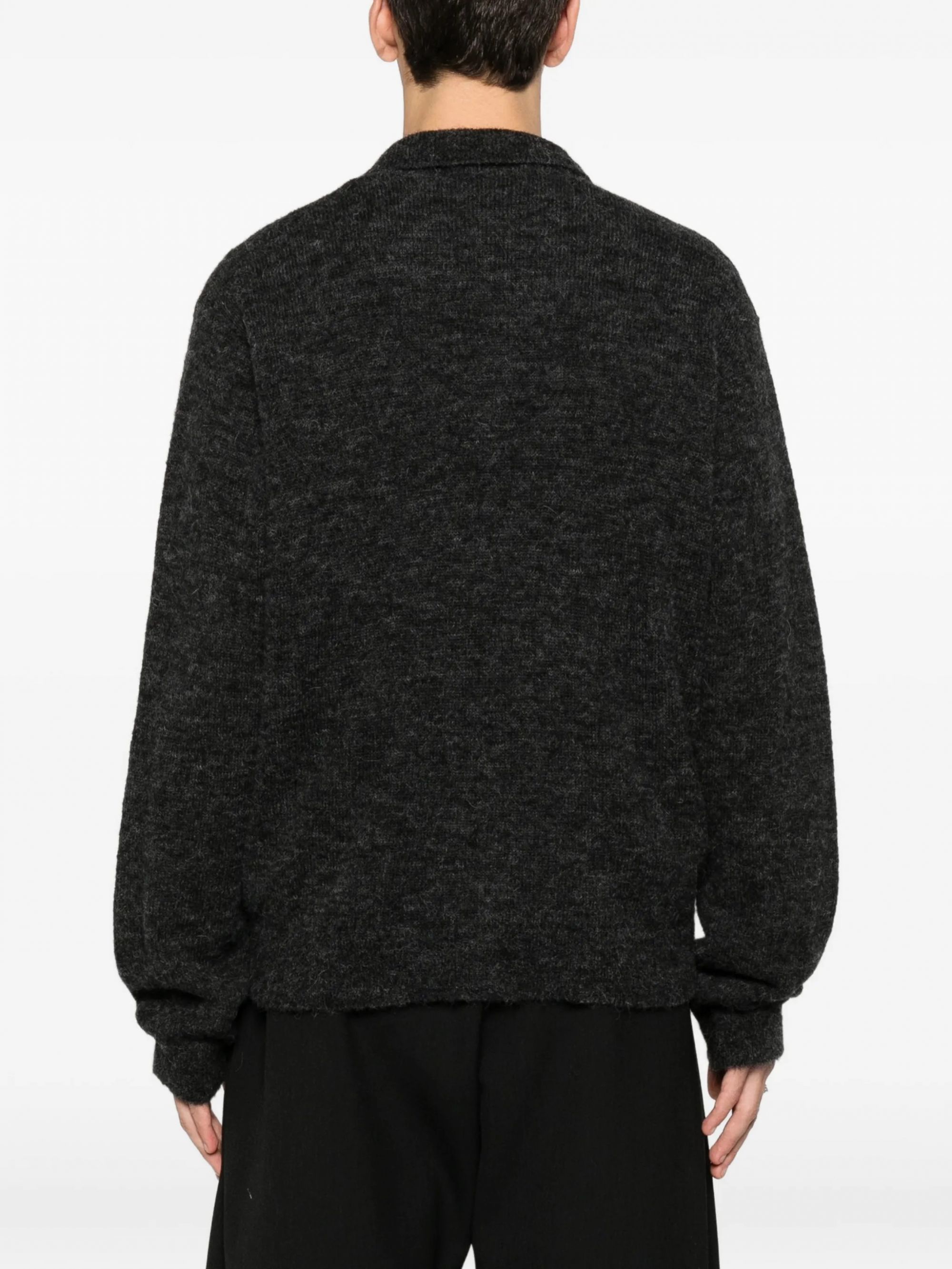 EVENING POLO #CHARCOAL MELANGE FUZZY ALPACA OUR LEGACY Top M2263EC