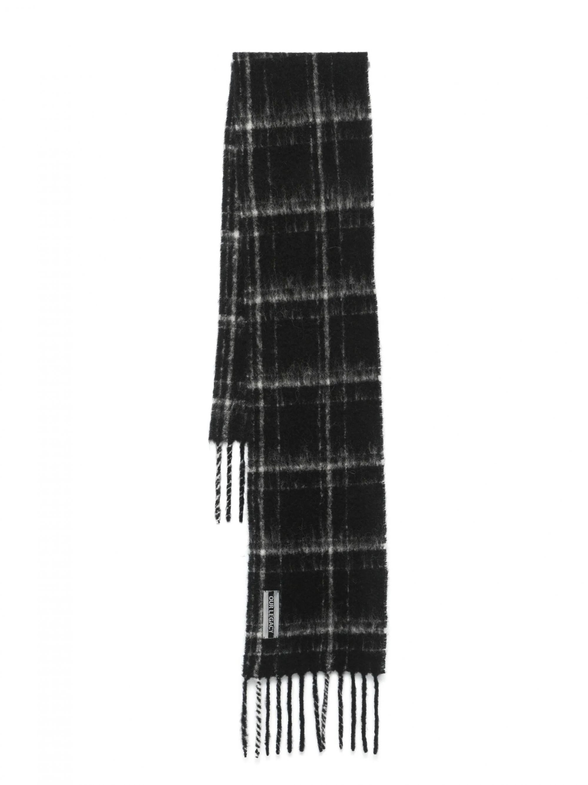 ESTATE SCARF #BLACK FUZZY ALPACA CHECK OUR LEGACY Accessories A4248EBF
