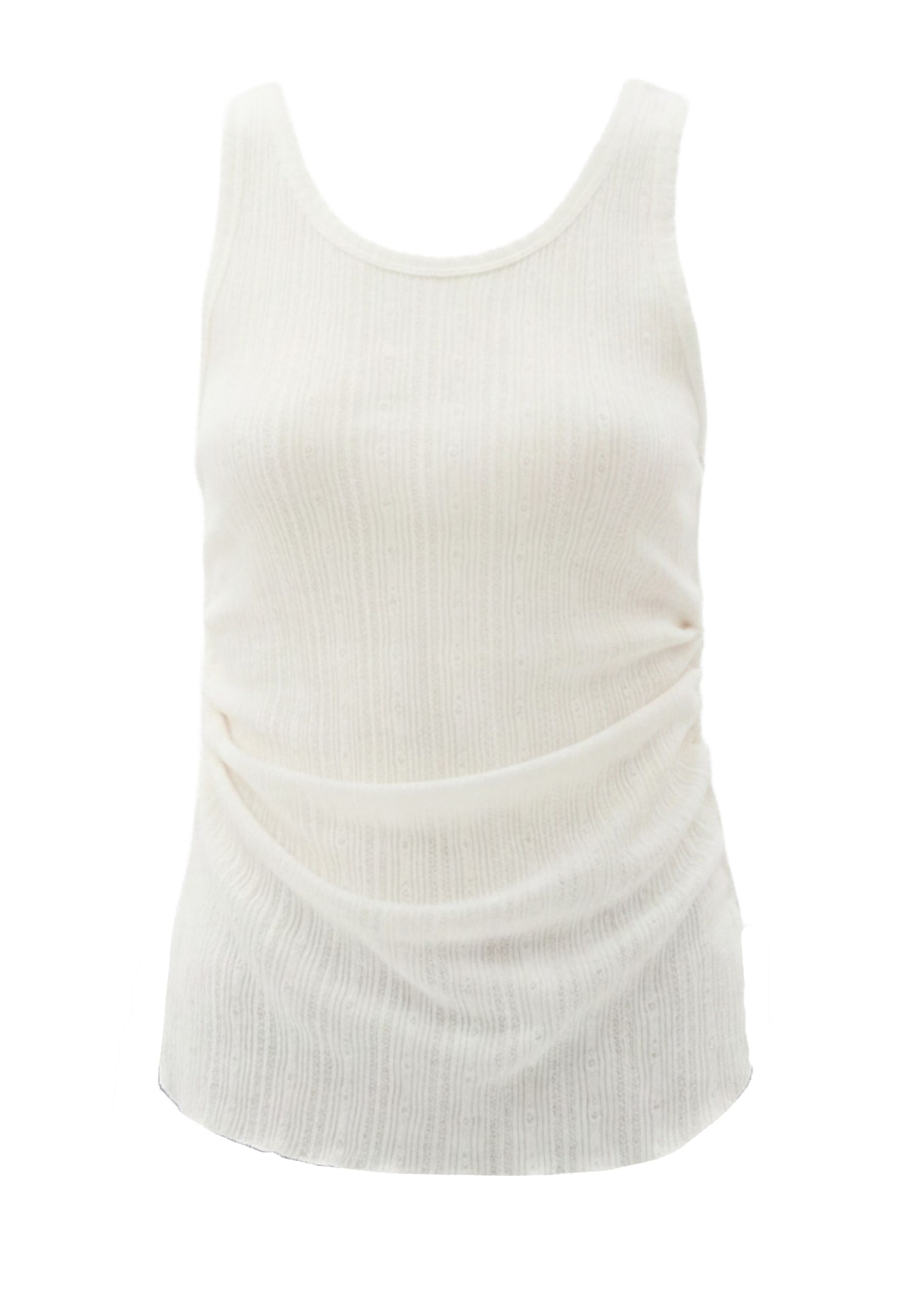 MARA WRINKLED CROPPED TANK TOP NATURAL WHITE #002 ANN DEMEULEMEESTER Top B0011982 FA736 002
