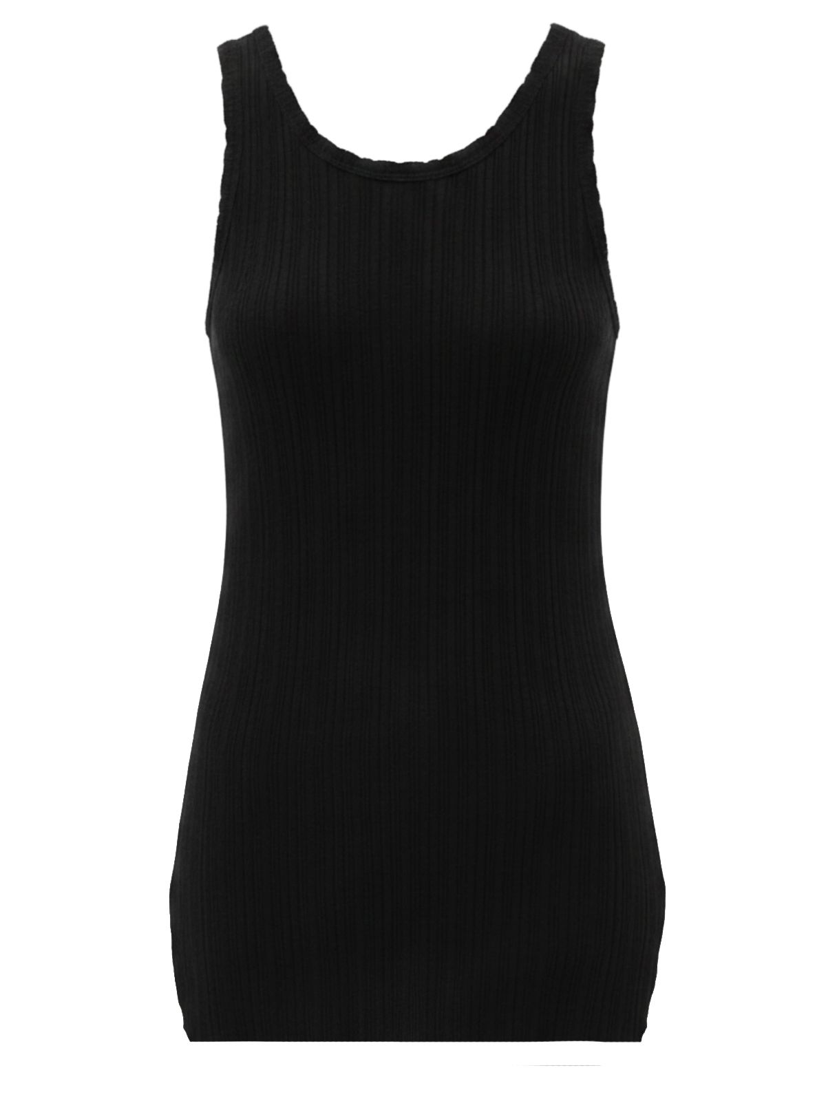 MARA WRINKLED CROPPED TANK TOP BLACK #099 ANN DEMEULEMEESTER Top B0011982 FA736 099