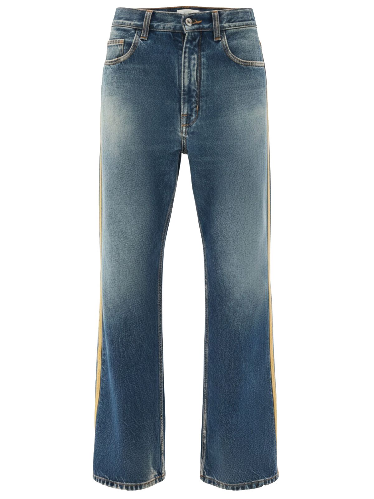 ALARIK 5-POCKETS FLARED CROPPED TROUSERS MID BLUE #054 ANN DEMEULEMEESTER Pantaloni B0014026 FA741 054