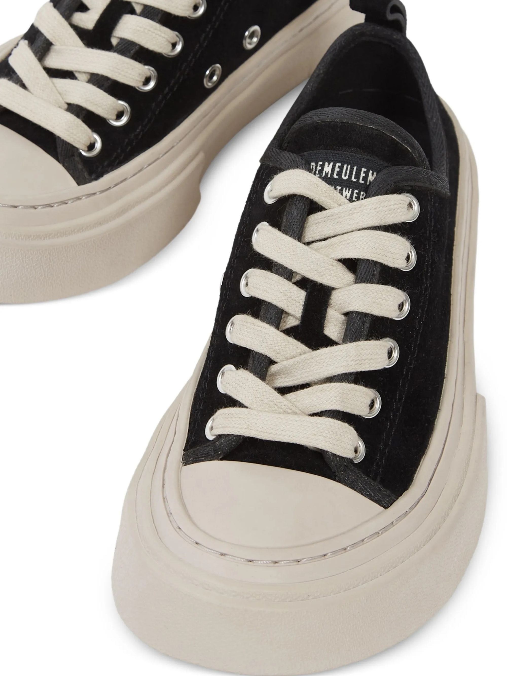 HALLI VULCANIZED LOW-TOP SNEAKERS BLACK #D0094 ANN DEMEULEMEESTER Scarpe B0014076 LT199 D0094