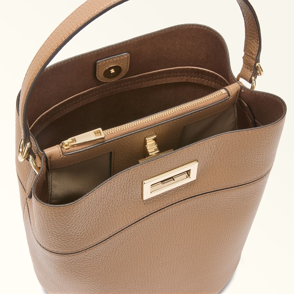 DORA MINI BUCKET BAG #TOFFEE FURLA Borse WE00906 BX3104 4489S 1007