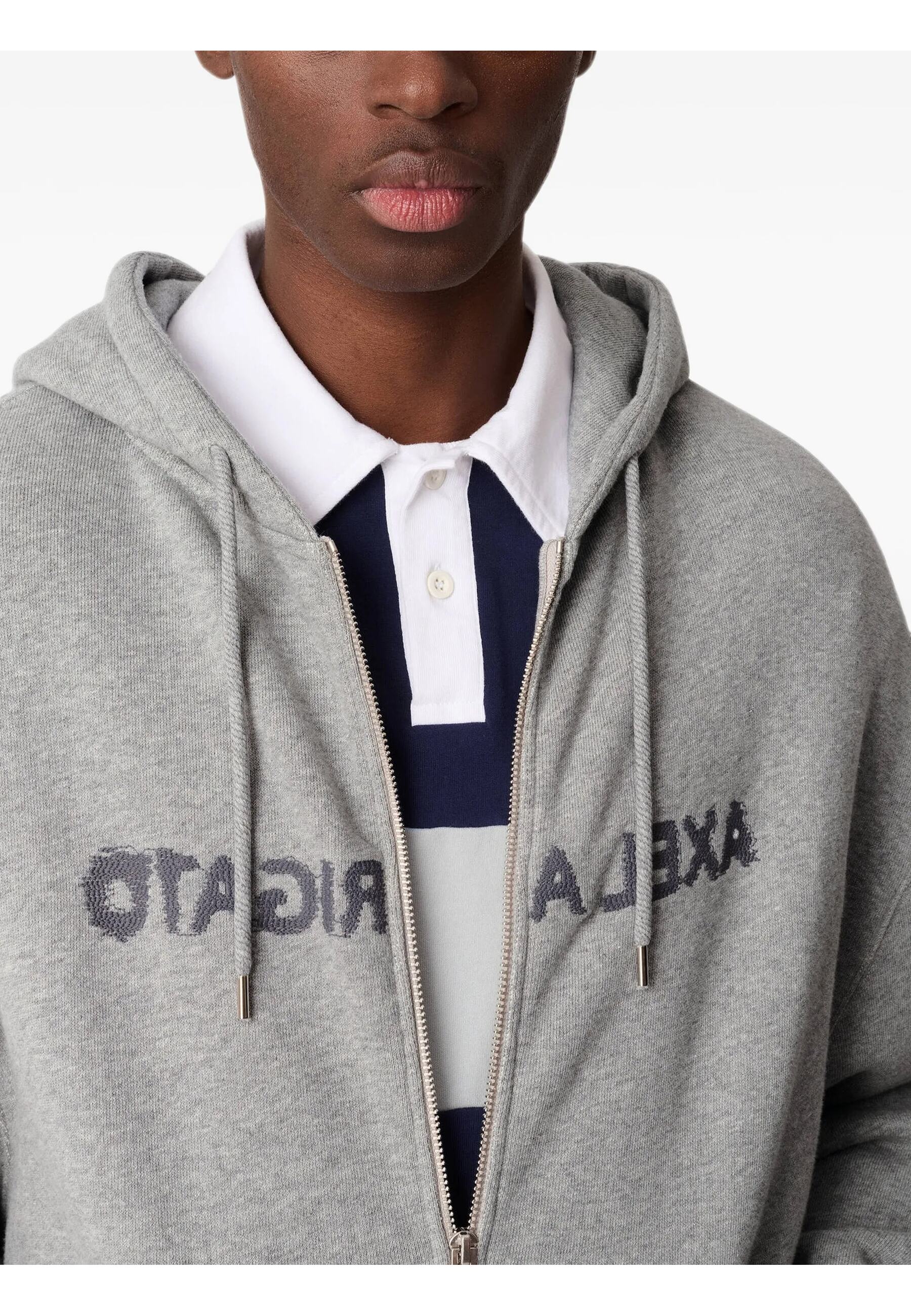 RHYS ZIP THRU HOODIE #GREY MELANGE AXEL ARIGATO Sweater A4223002