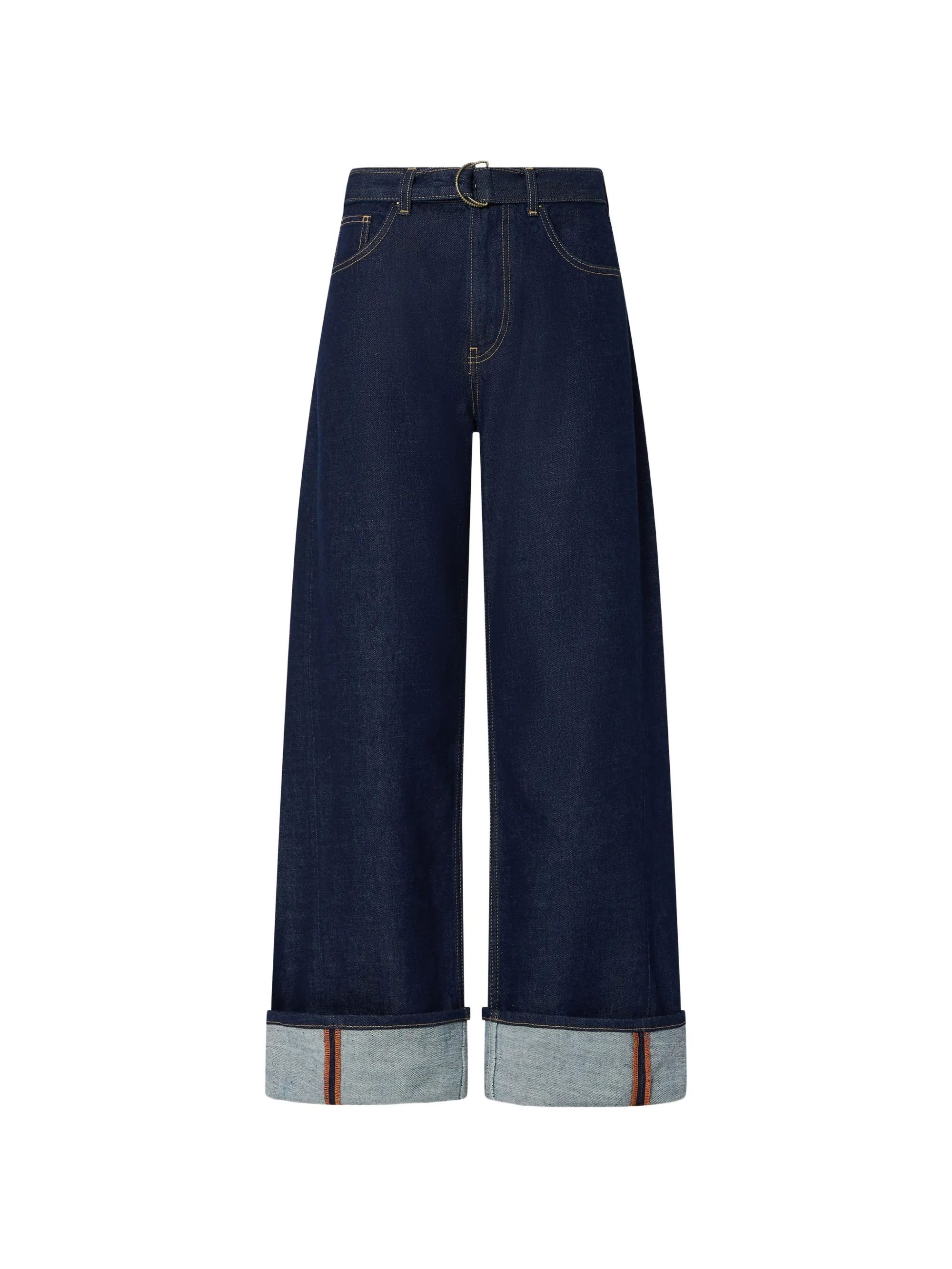 PANT.FLARE BELT RISVOLTO REG.W. #77000 LIU JO Pantaloni UF6161D4854 77000