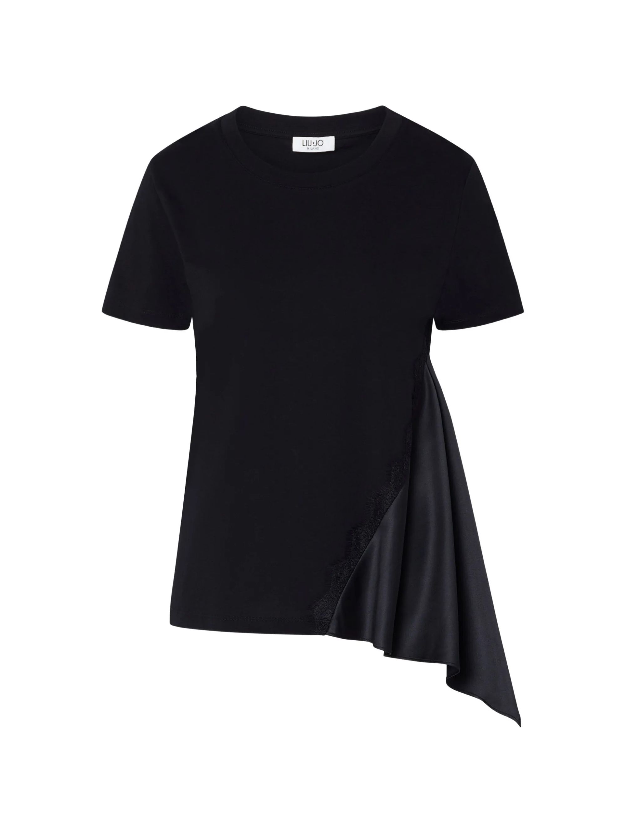 ECS T-SHIRT BIMATERIALE NERO #22222 LIU JO T-shirt WF6139JS904 22222